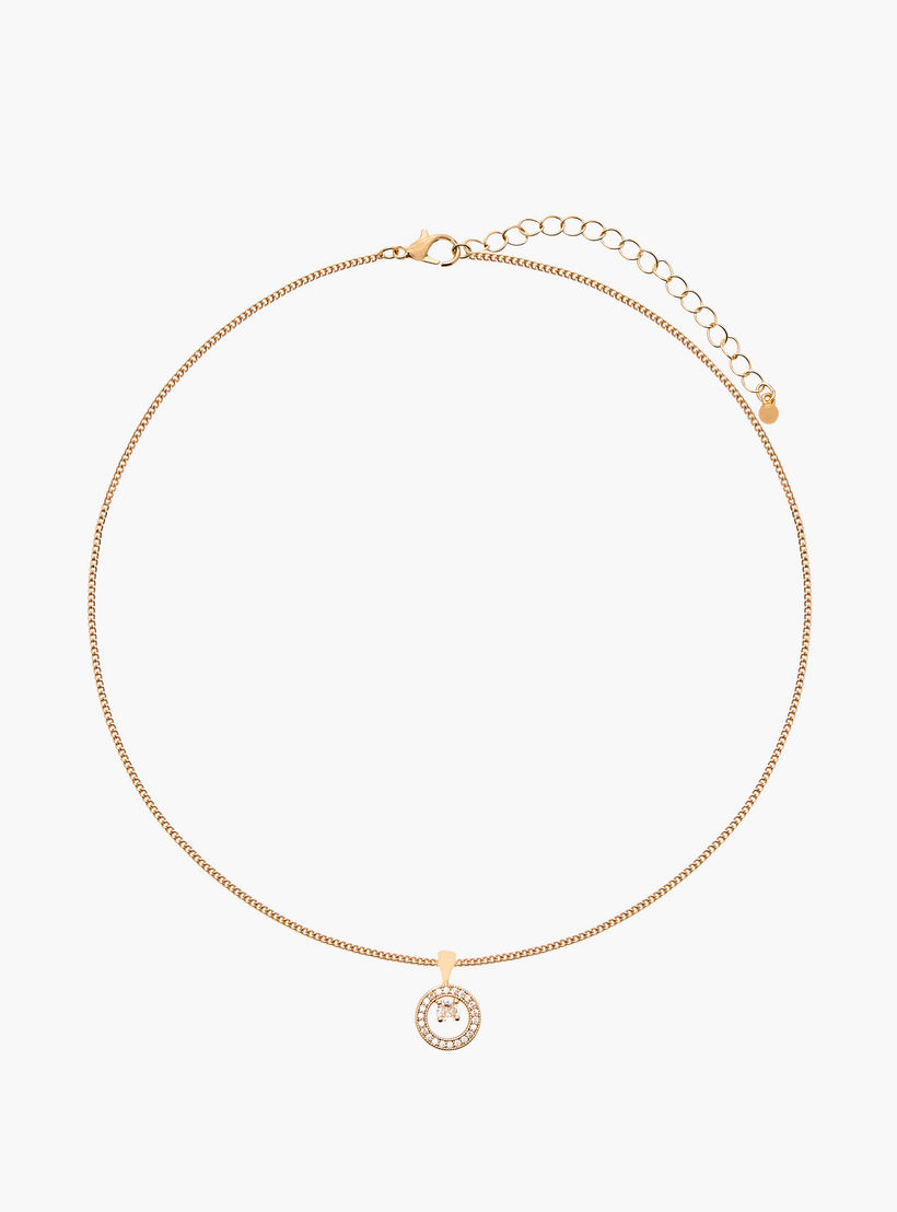 طقم عقد وحلق معدن بتزيينات قطعتين من فلورا بيلا-women-watchesandjewellery-jewellery-jewellerysets-image-2
