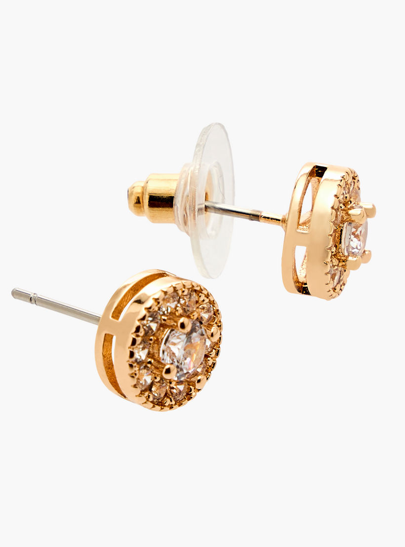طقم عقد وحلق معدن بتزيينات قطعتين من فلورا بيلا-women-watchesandjewellery-jewellery-jewellerysets-image-7