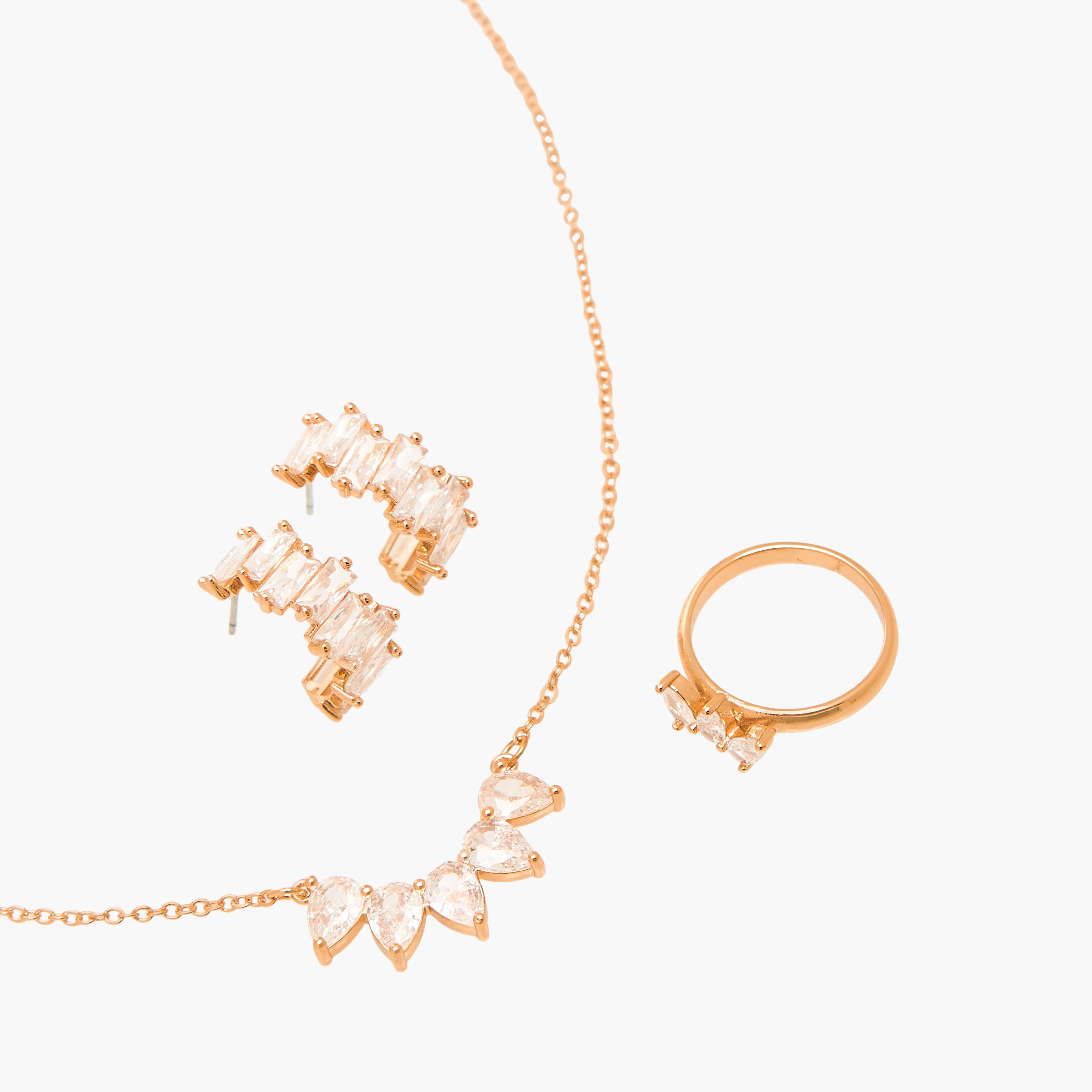 طقم مجوهرات 3 قطع ميتاليك من فلورا بيلا-women-watchesandjewellery-jewellery-jewellerysets-image-6