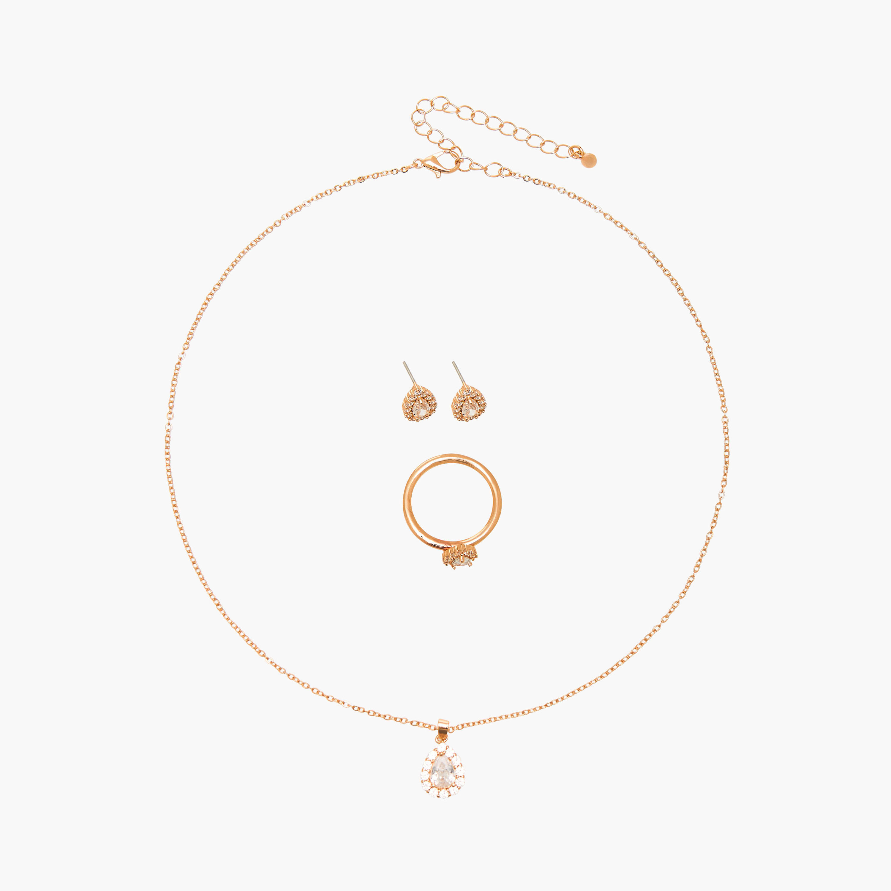 طقم مجوهرات ميتاليك 3 قطع من فلورا بيلا-women-watchesandjewellery-jewellery-jewellerysets-image-1