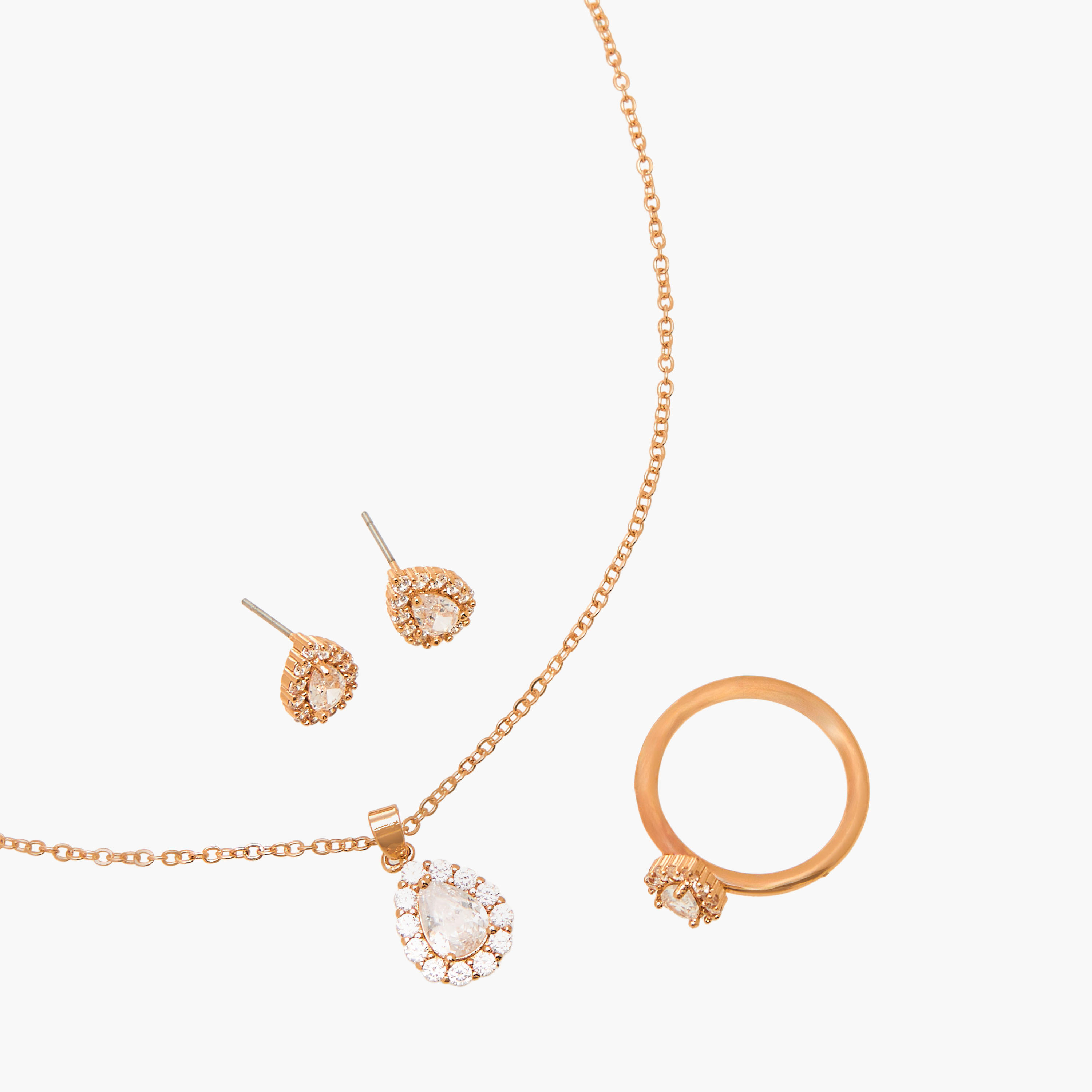 طقم مجوهرات ميتاليك 3 قطع من فلورا بيلا-women-watchesandjewellery-jewellery-jewellerysets-image-5