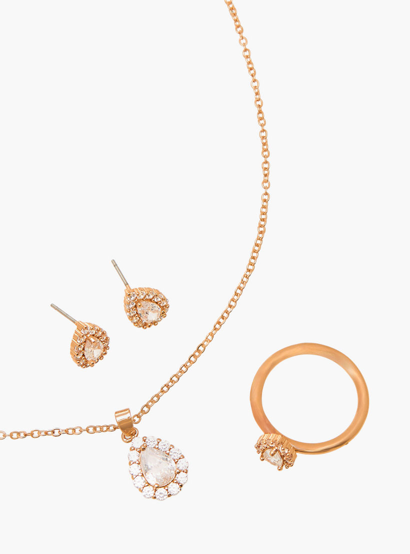 طقم مجوهرات ميتاليك 3 قطع من فلورا بيلا-women-watchesandjewellery-jewellery-jewellerysets-image-5