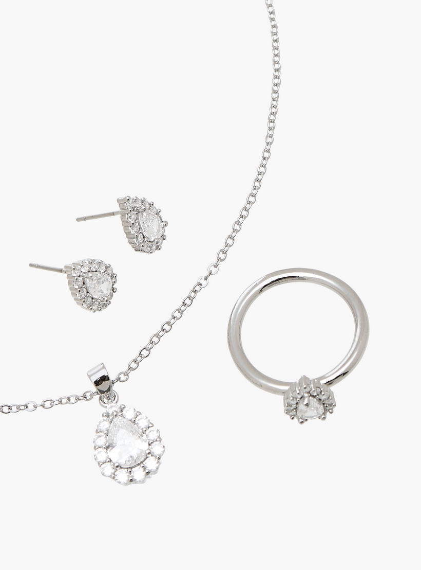 طقم مجوهرات ميتاليك 3 قطع من فلورا بيلا-women-watchesandjewellery-jewellery-jewellerysets-image-5