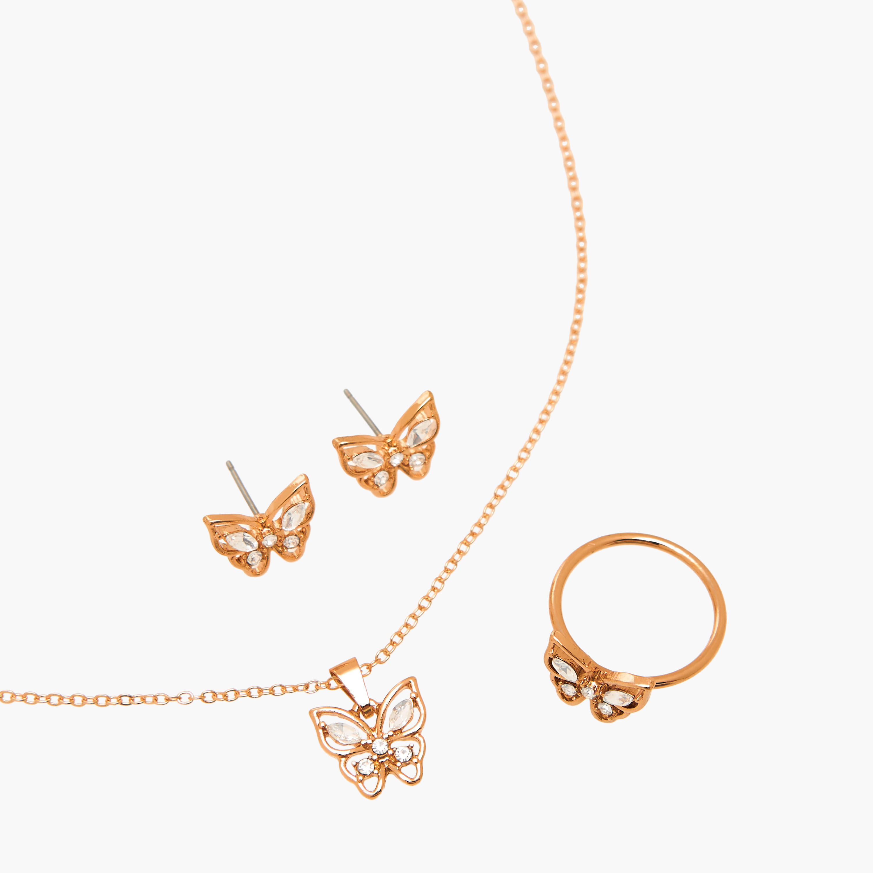 طقم مجوهرات ميتاليك 3 قطع من فلورا بيلا-women-watchesandjewellery-jewellery-jewellerysets-image-6
