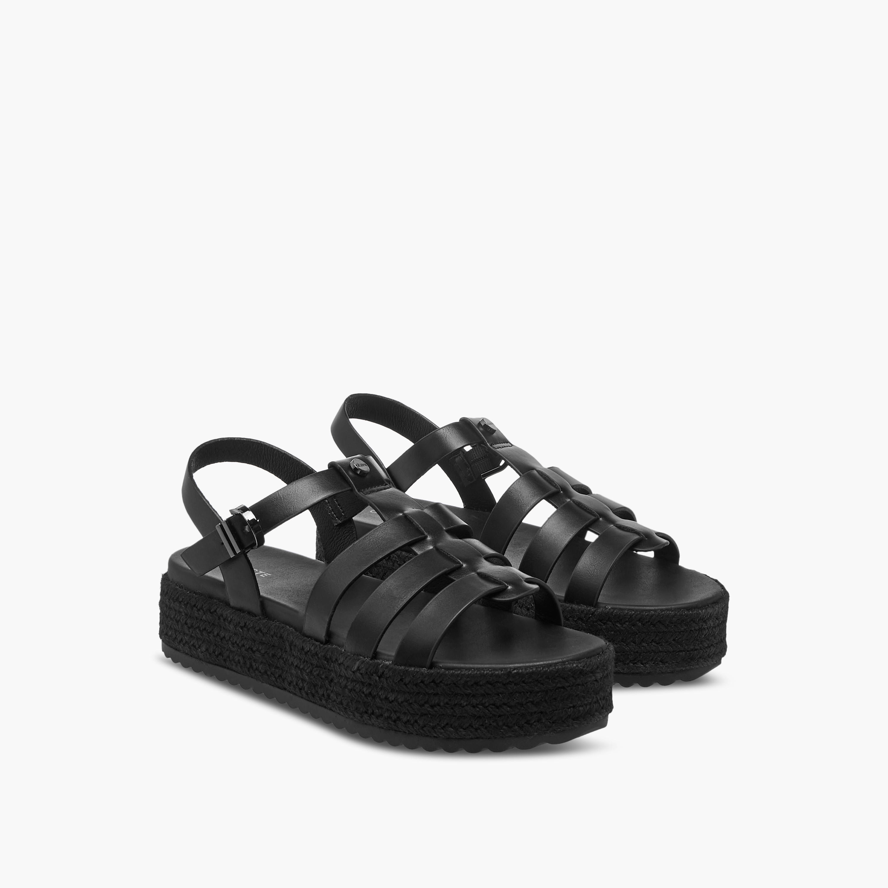 Celeste Women's Solid Flatform Sandals with Buckle Closure-women-shoes-heels-image-1