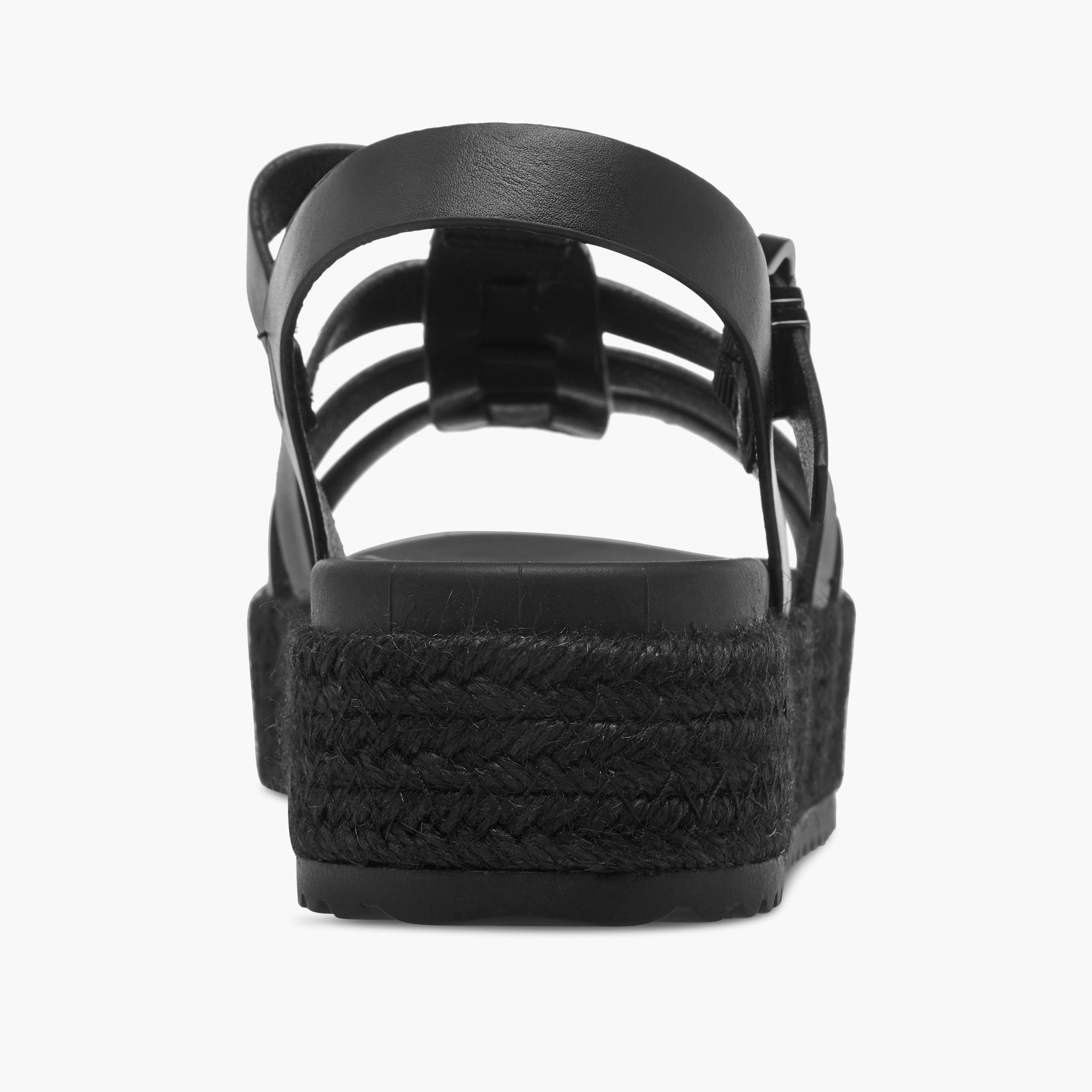 Celeste Women's Solid Flatform Sandals with Buckle Closure-women-shoes-heels-image-5