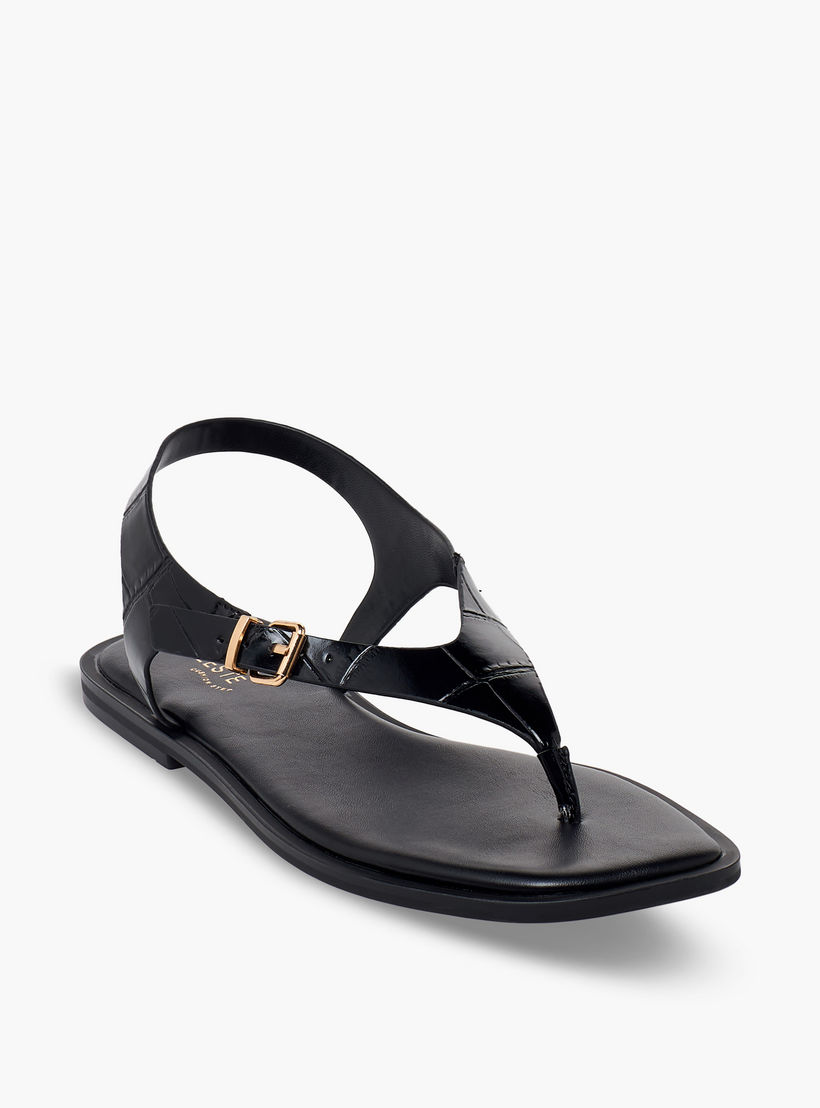 صندل بارز الملمس بحزام بإبزيم للنساء من سيليست-women-shoes-sandals-flats-image-2