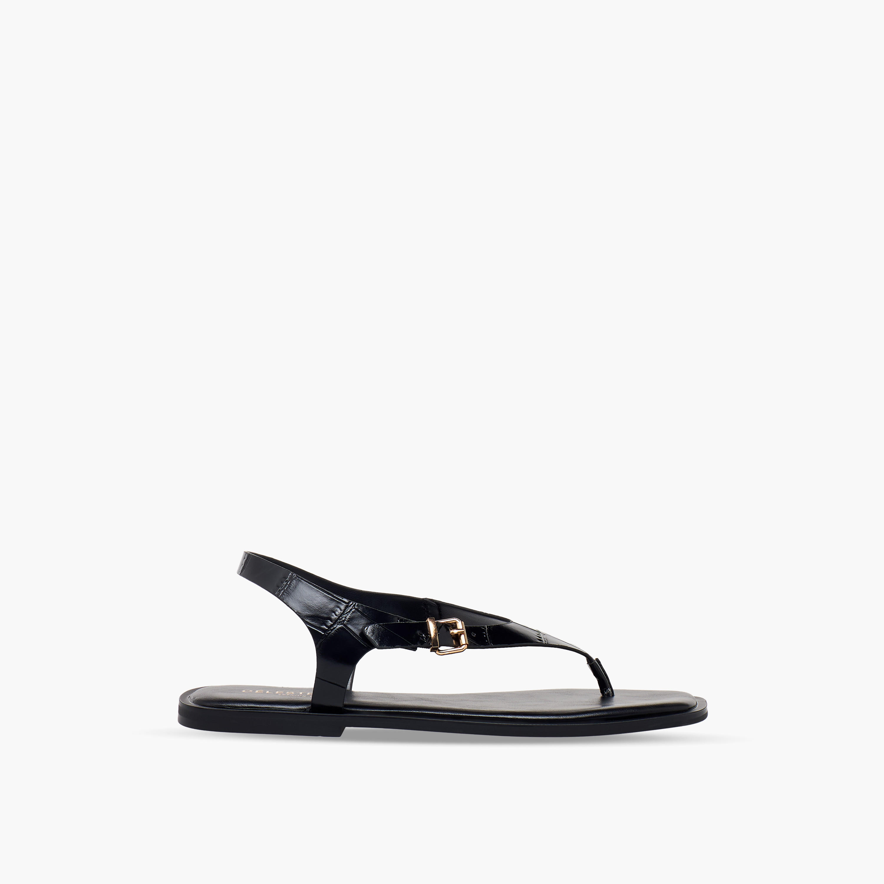 صندل بارز الملمس بحزام بإبزيم للنساء من سيليست-women-shoes-sandals-flats-image-3