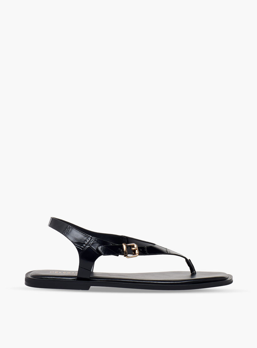 صندل بارز الملمس بحزام بإبزيم للنساء من سيليست-women-shoes-sandals-flats-image-3