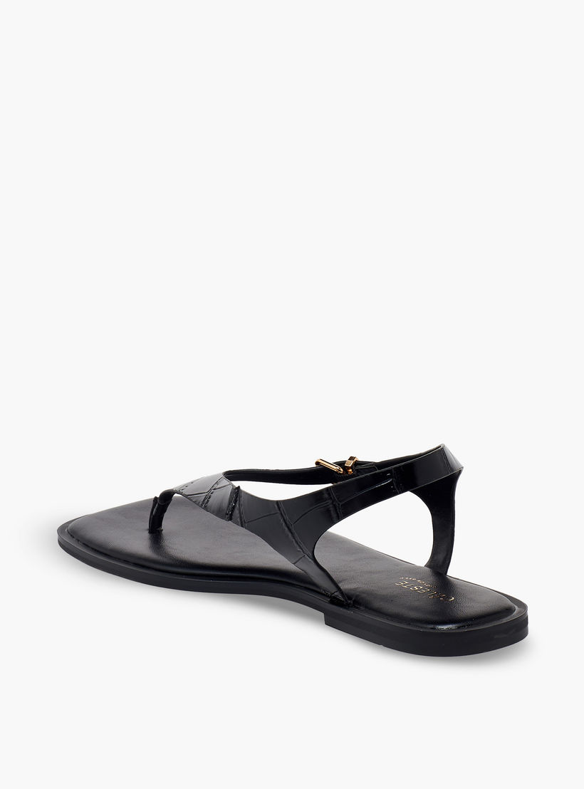 صندل بارز الملمس بحزام بإبزيم للنساء من سيليست-women-shoes-sandals-flats-image-5