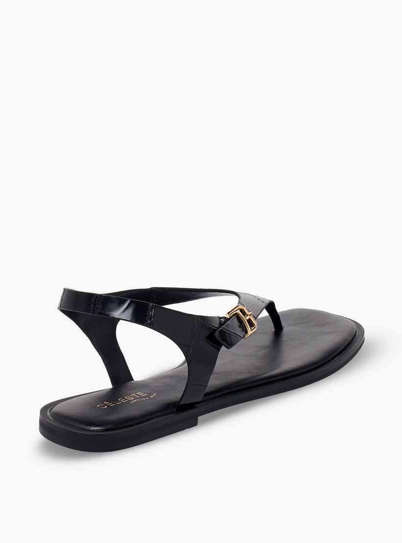 صندل بارز الملمس بحزام بإبزيم للنساء من سيليست-women-shoes-sandals-flats-image-6
