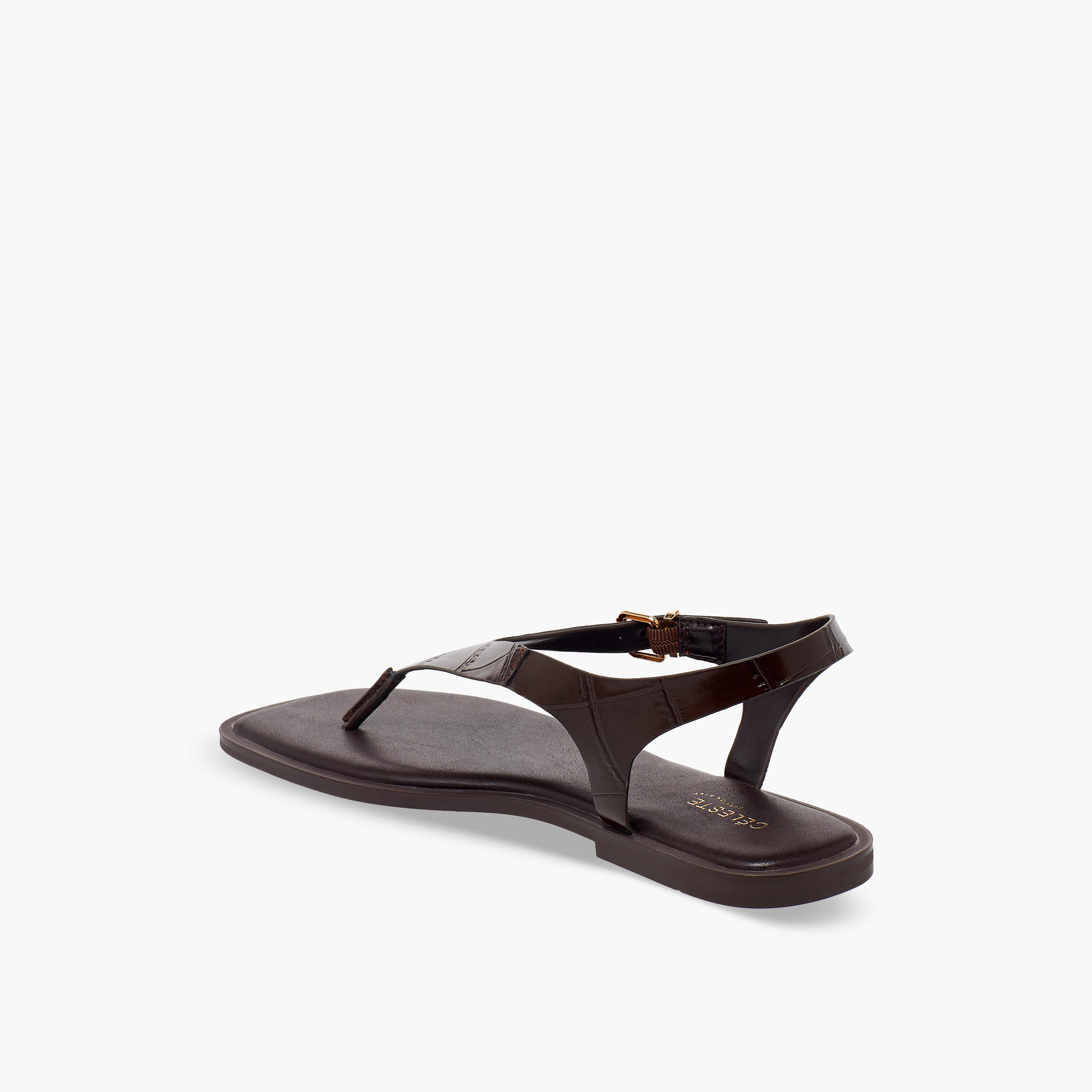 صندل بارز الملمس بحزام بإبزيم للنساء من سيليست-women-shoes-sandals-flats-image-5