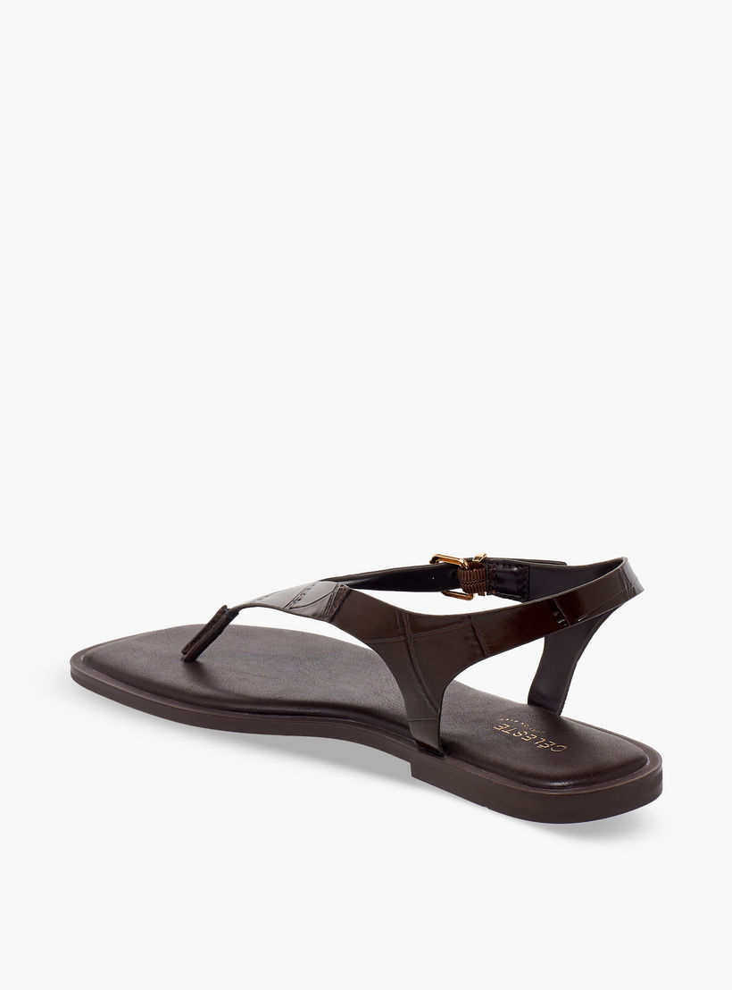 صندل بارز الملمس بحزام بإبزيم للنساء من سيليست-women-shoes-sandals-flats-image-5