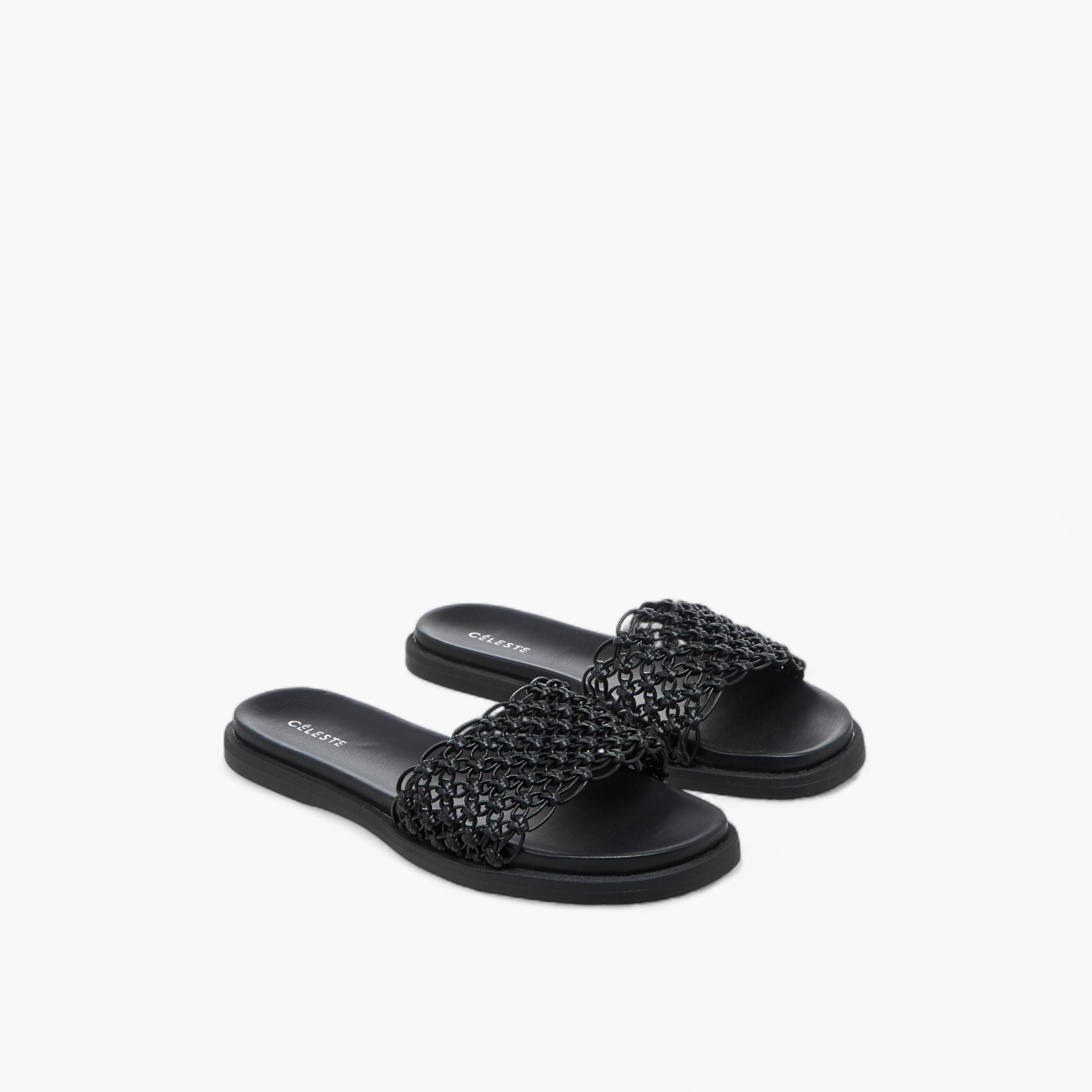 صندل سهل الارتداء بارز الملمس للنساء من سيليست-women-shoes-flats-sandals-image-1