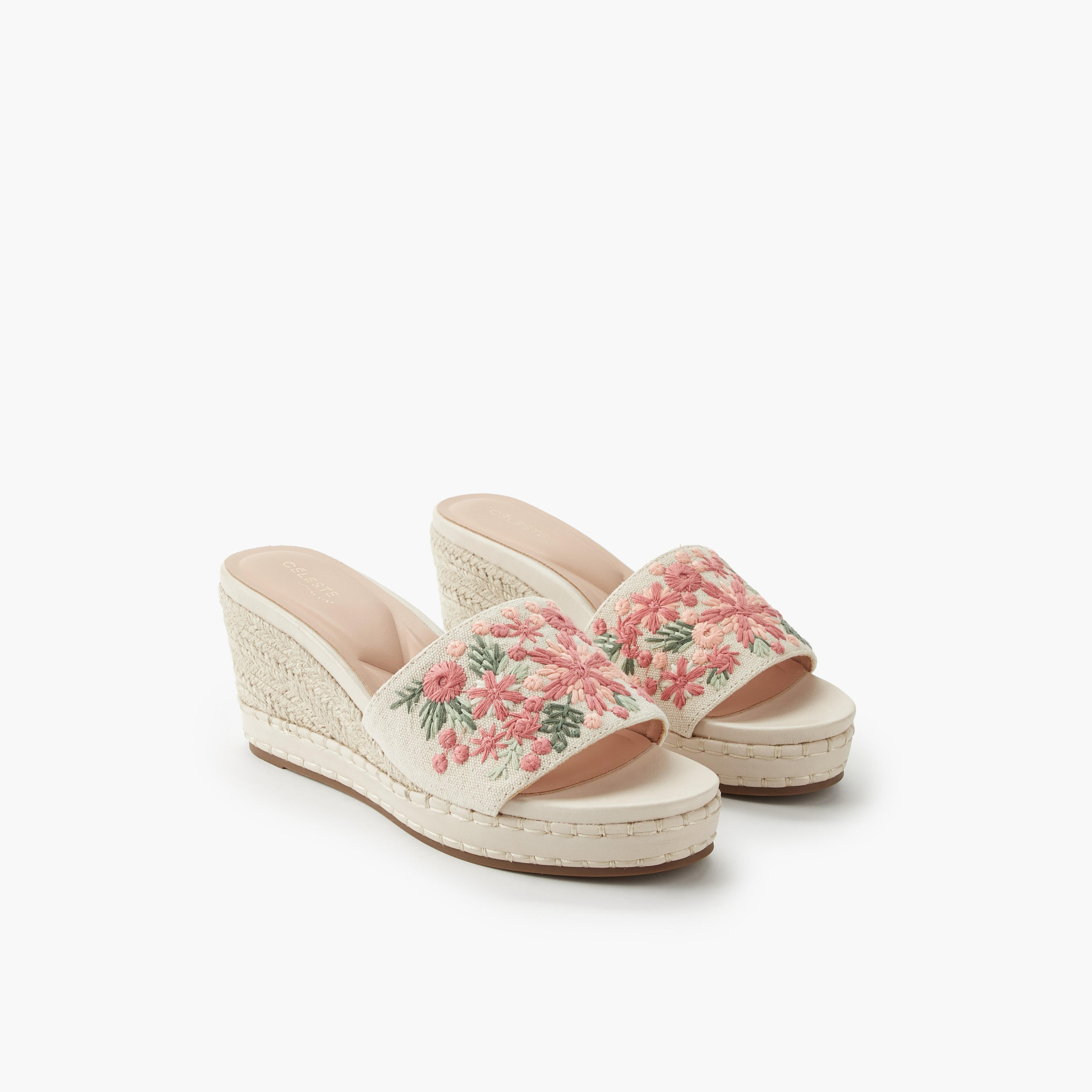 Celeste Women Embroidered Wedge Sandals-women-shoes-sandals-heeled-image-1