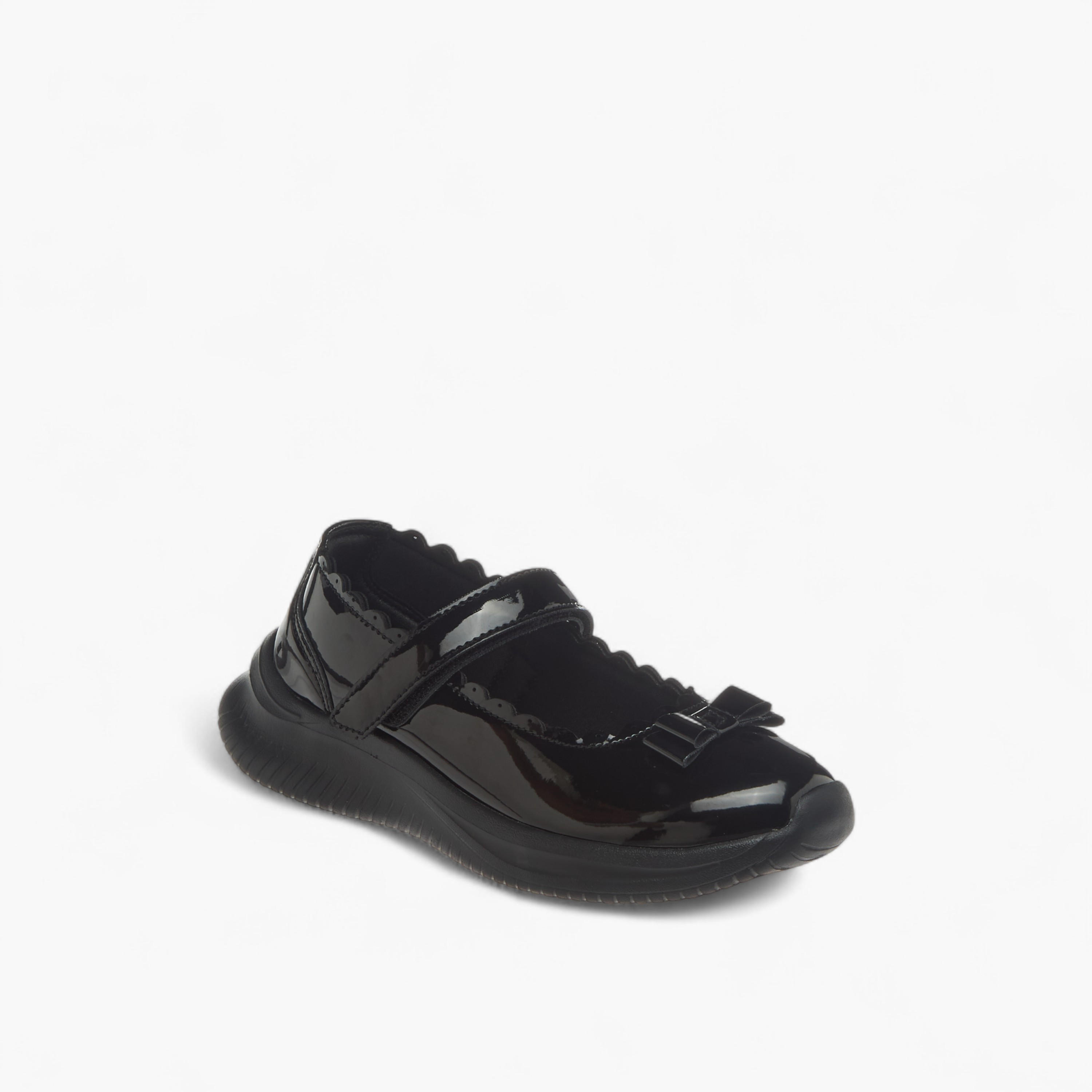 Dash Bow Accent School Shoes with Hook and Loop Closure-girls-shoes-maryjanes-image-2