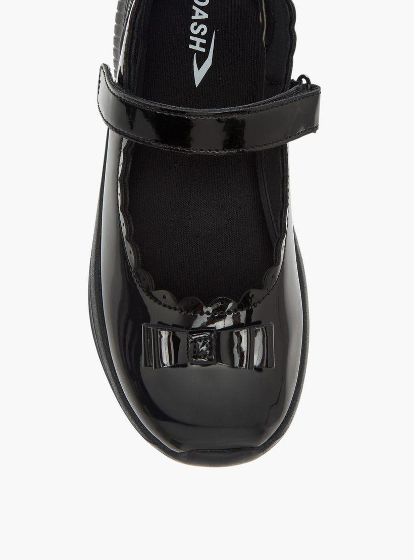 Dash Bow Accent School Shoes with Hook and Loop Closure-girls-shoes-maryjanes-image-4
