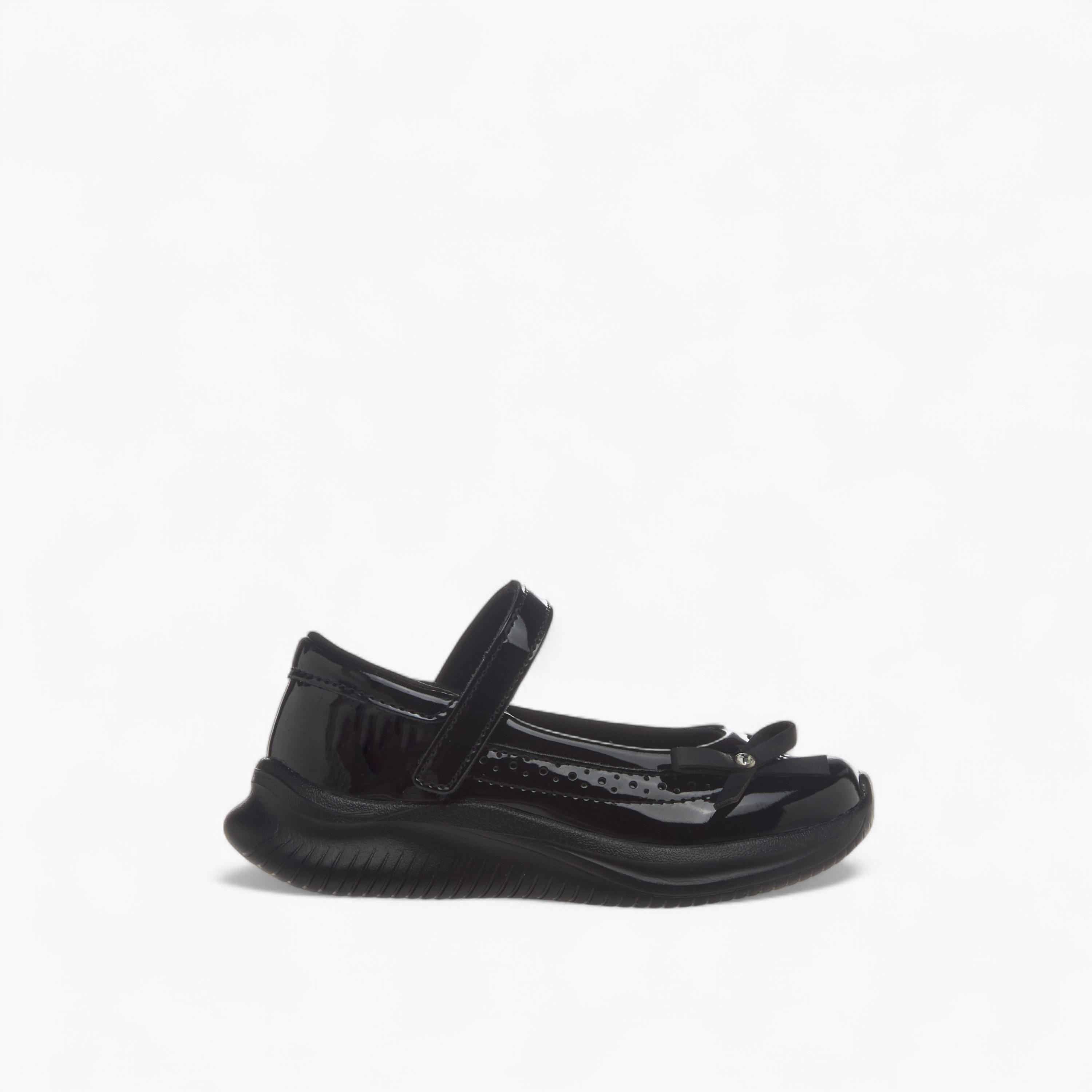 Dash Bow Accent School Shoes with Hook and Loop Closure-girls-shoes-maryjanes-image-3