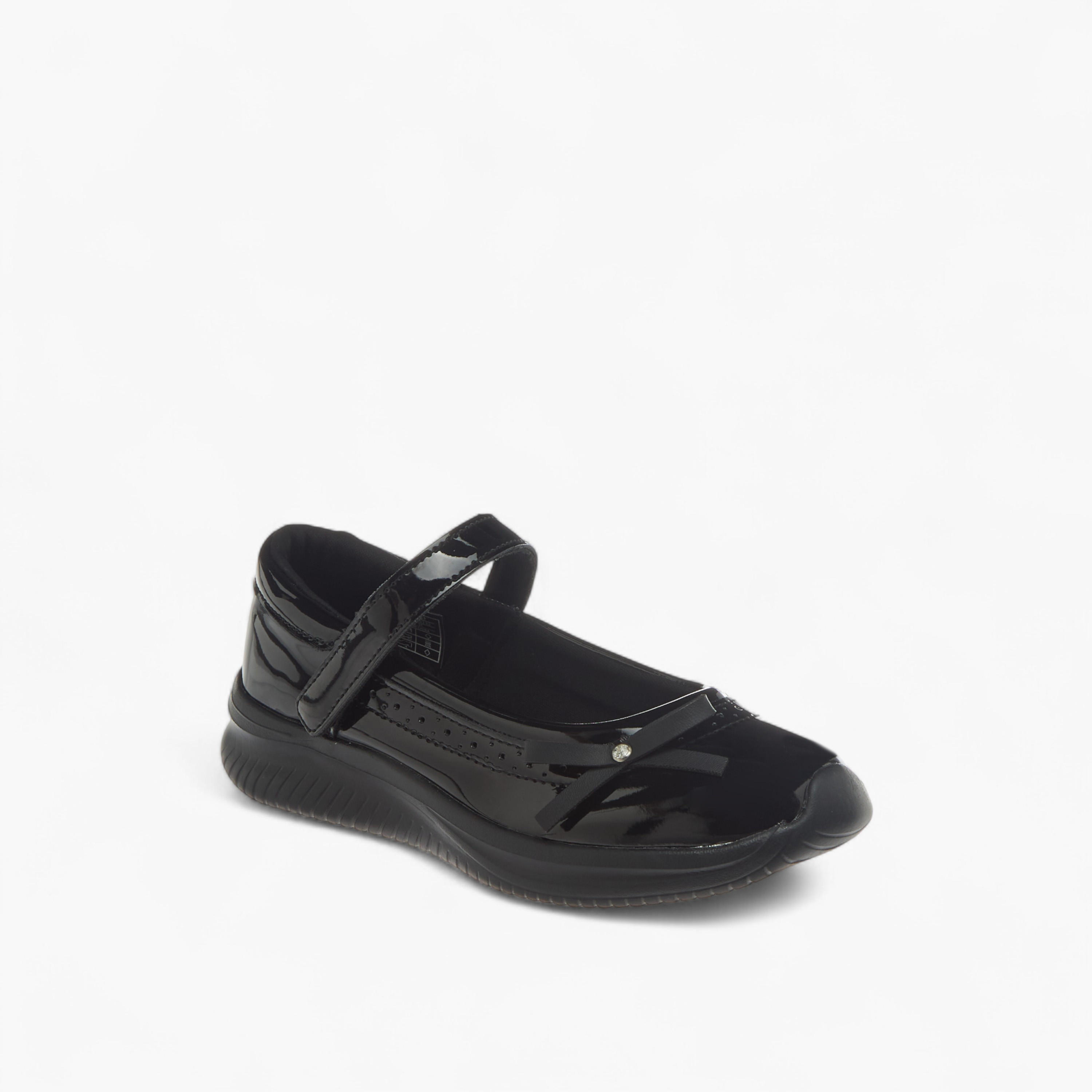 Dash Bow Accent School Shoes with Hook and Loop Closure-girls-shoes-maryjanes-image-2