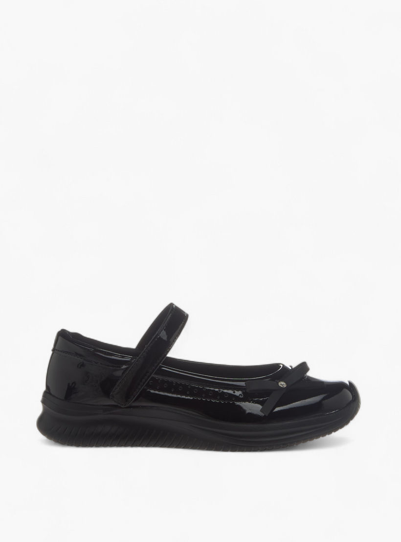 Dash Bow Accent School Shoes with Hook and Loop Closure-girls-shoes-maryjanes-image-3