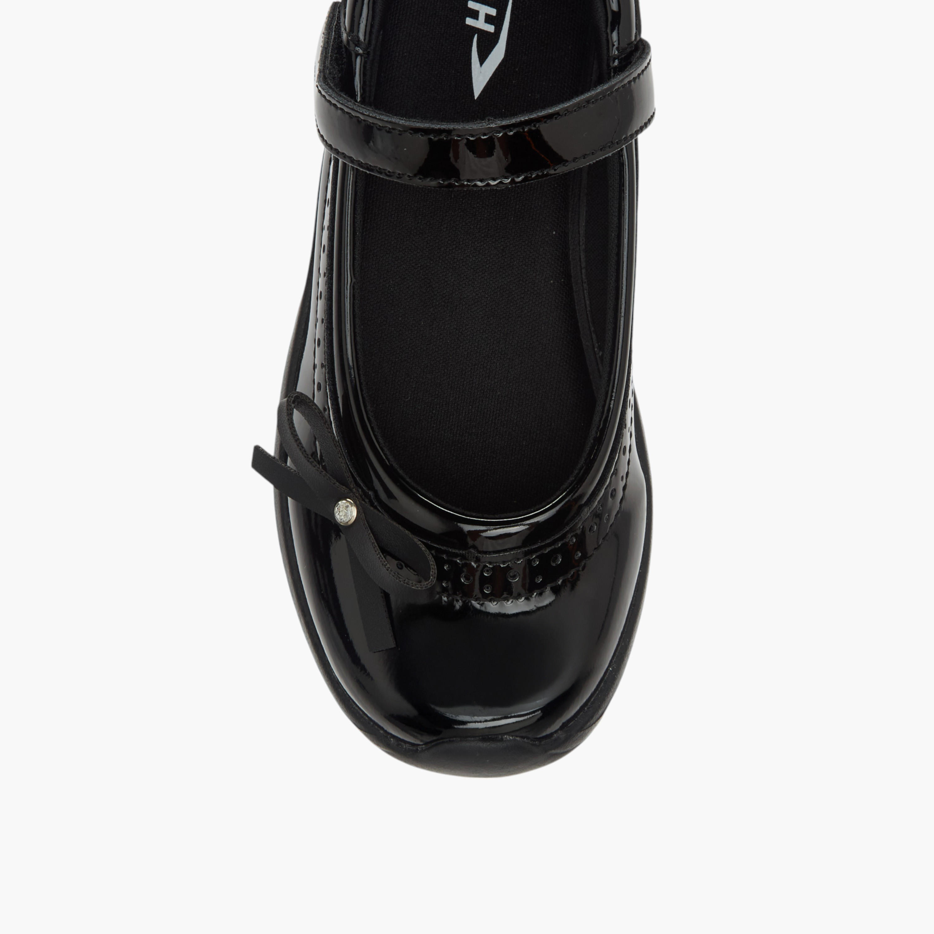 Dash Bow Accent School Shoes with Hook and Loop Closure-girls-shoes-maryjanes-image-4