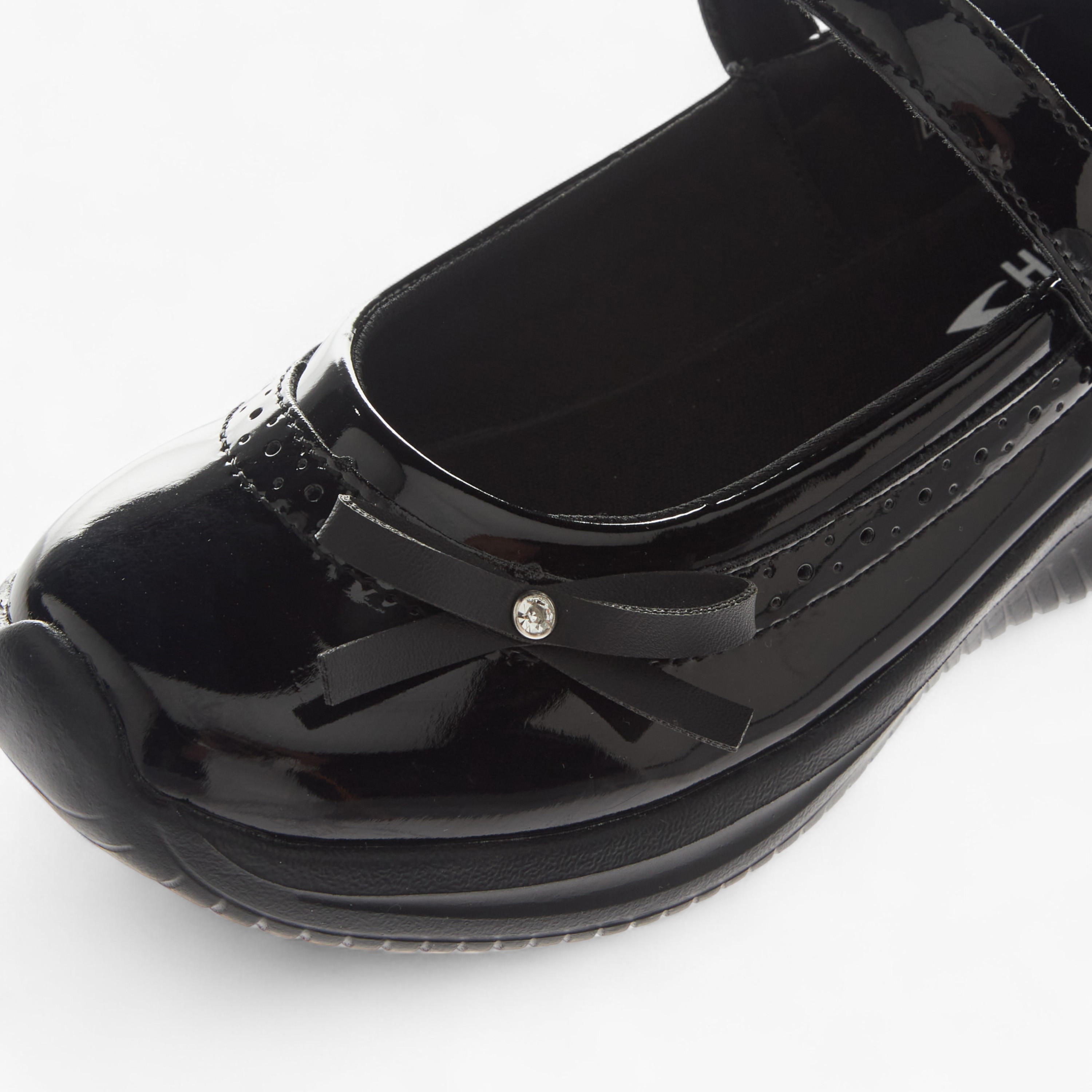 Dash Bow Accent School Shoes with Hook and Loop Closure-girls-shoes-maryjanes-image-5