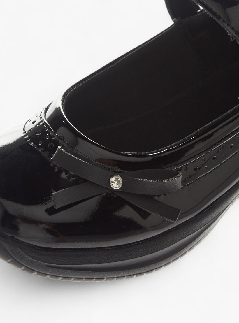 Dash Bow Accent School Shoes with Hook and Loop Closure-girls-shoes-maryjanes-image-5