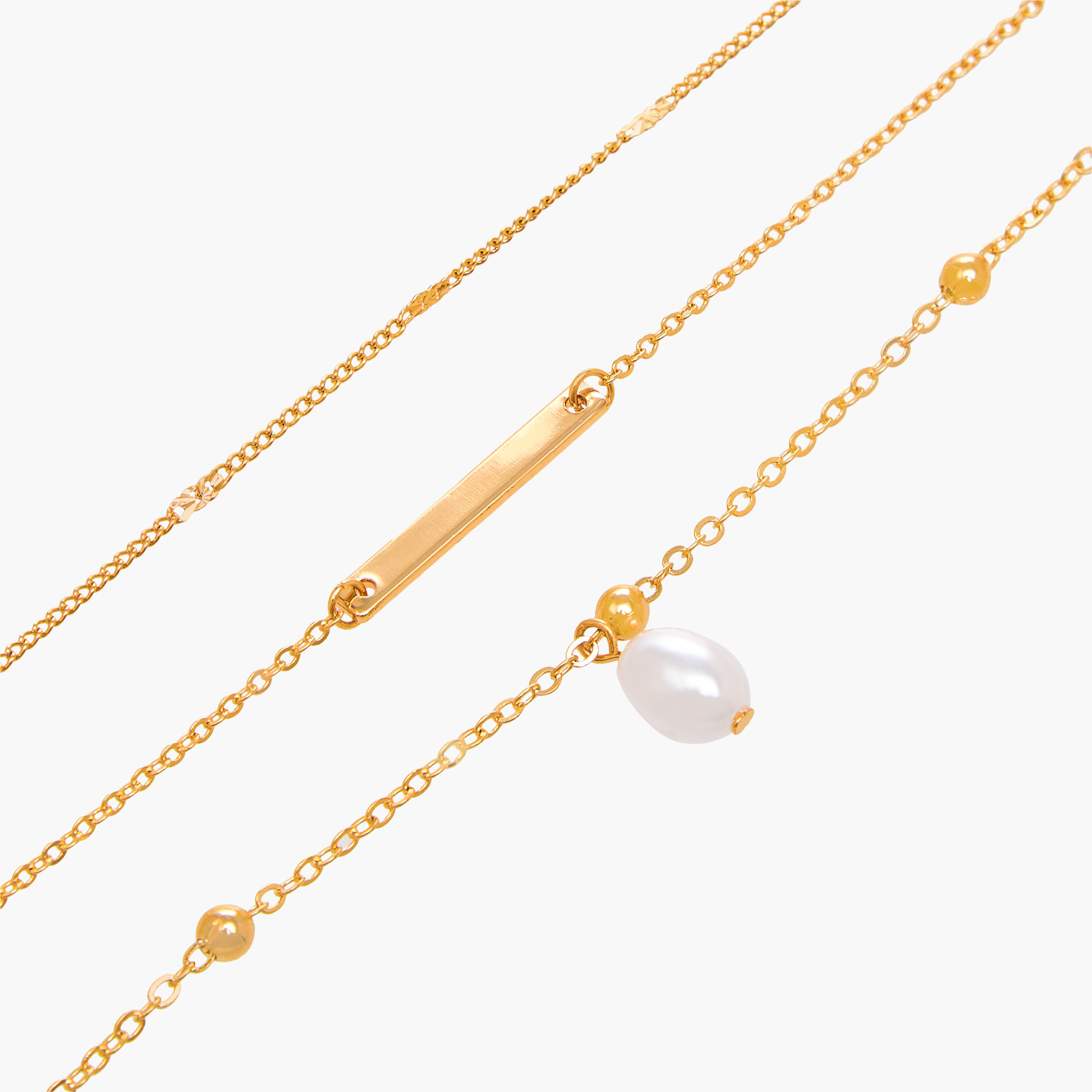 Flora Bella Pack of 3 Metallic Chain Style Bracelet-women-watchesandjewellery-jewellery-banglesandbracelets-image-8