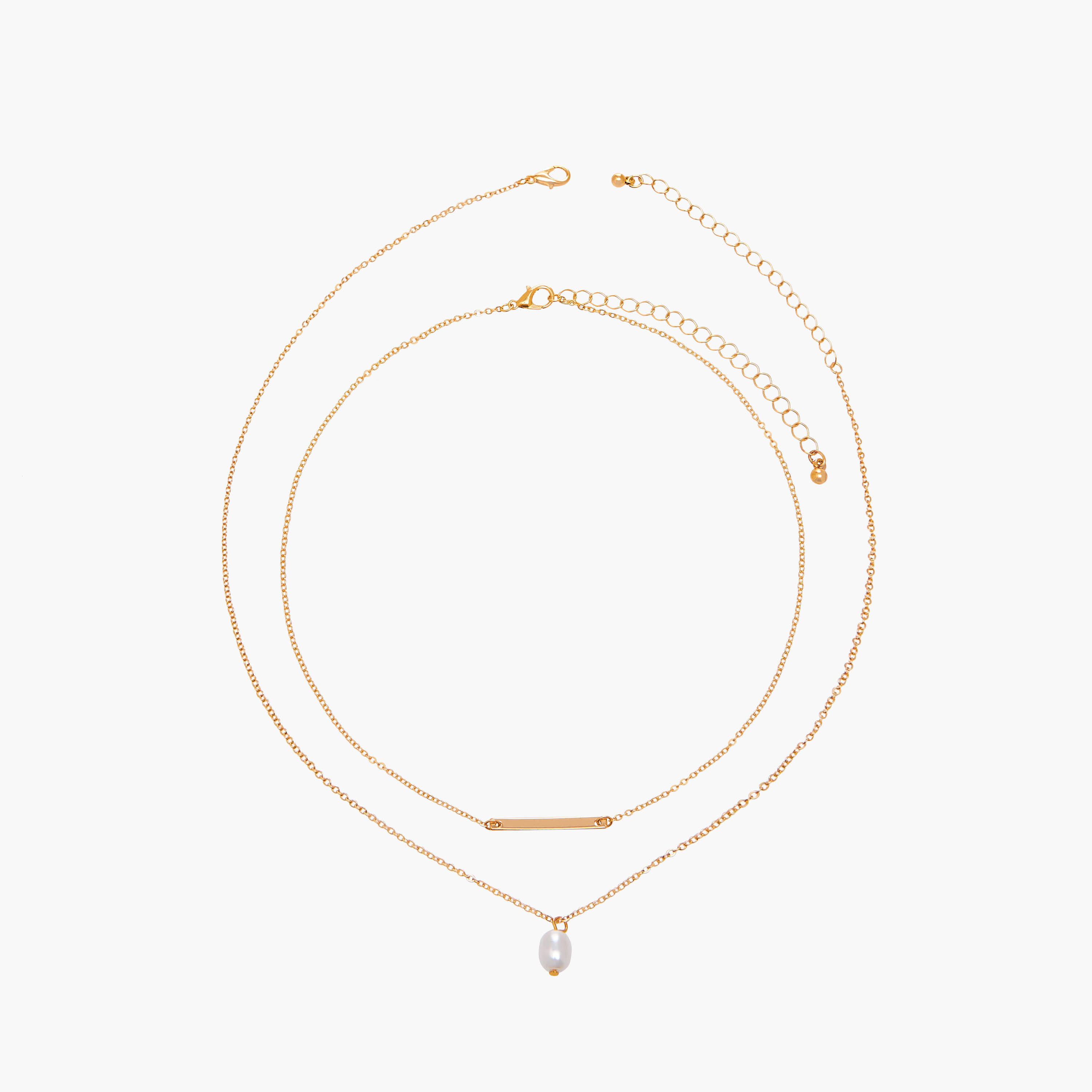 Set of 2 - Flora Bella Silver Tone Necklace with Assorted Design-women-watchesandjewellery-jewellery-necklacesandpendants-image-1