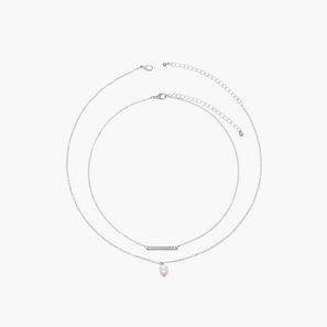 Set of 2 - Flora Bella Silver Tone Necklace with Assorted Design-women-watchesandjewellery-jewellery-necklacesandpendants-image-1