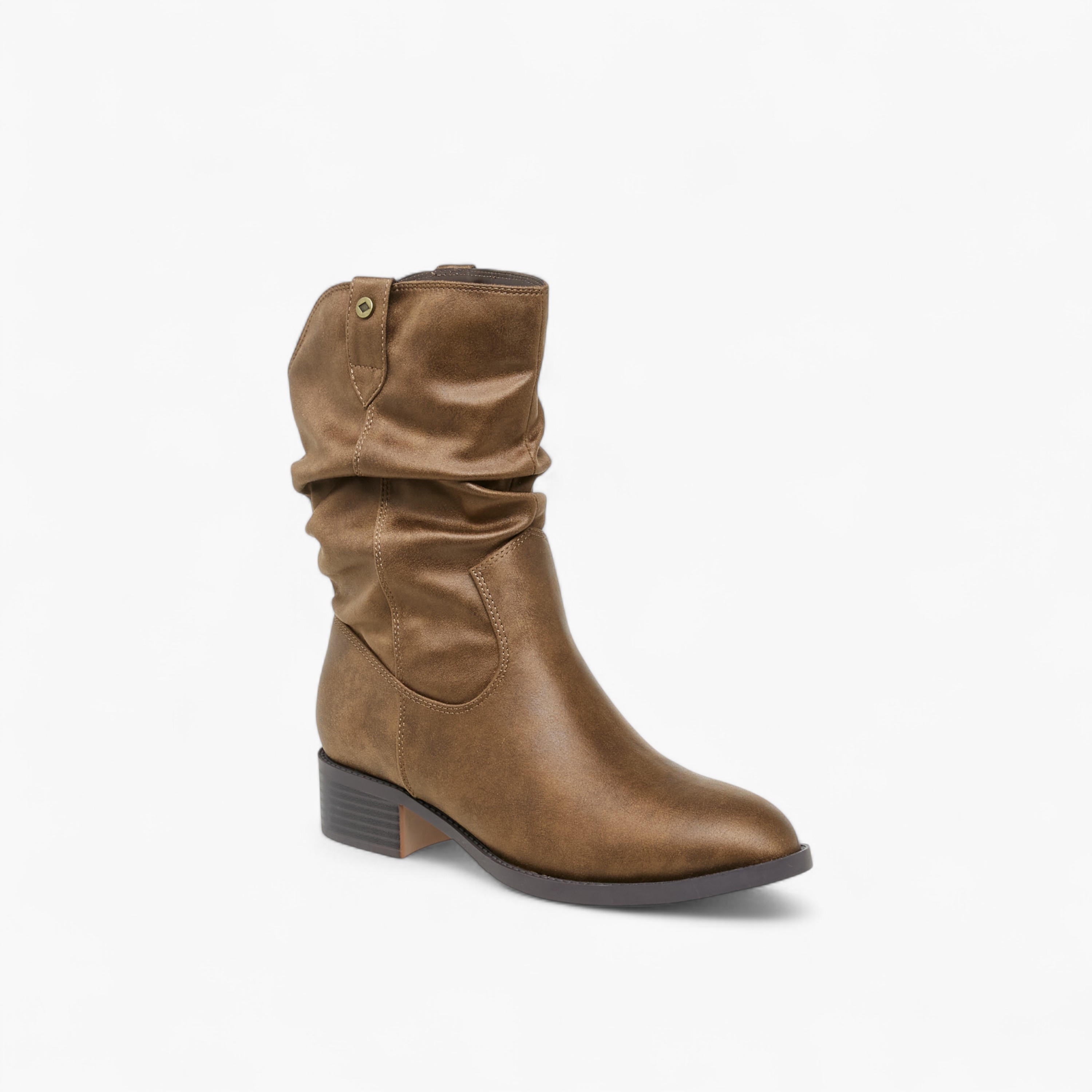 Lee Cooper Women's Solid Ankle Boots with Block Heels-women-shoes-boots-image-2
