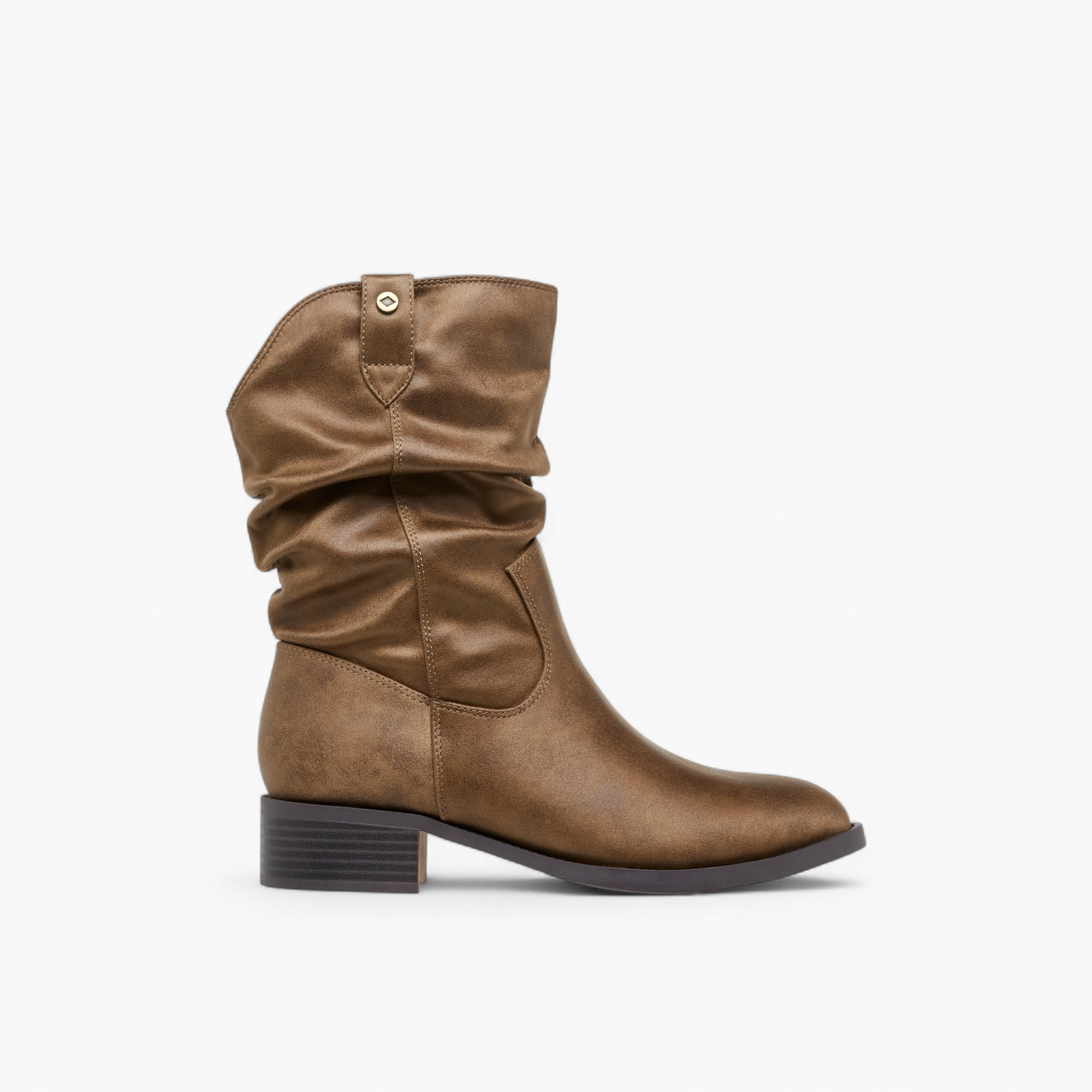 Lee Cooper Women's Solid Ankle Boots with Block Heels-women-shoes-boots-image-3