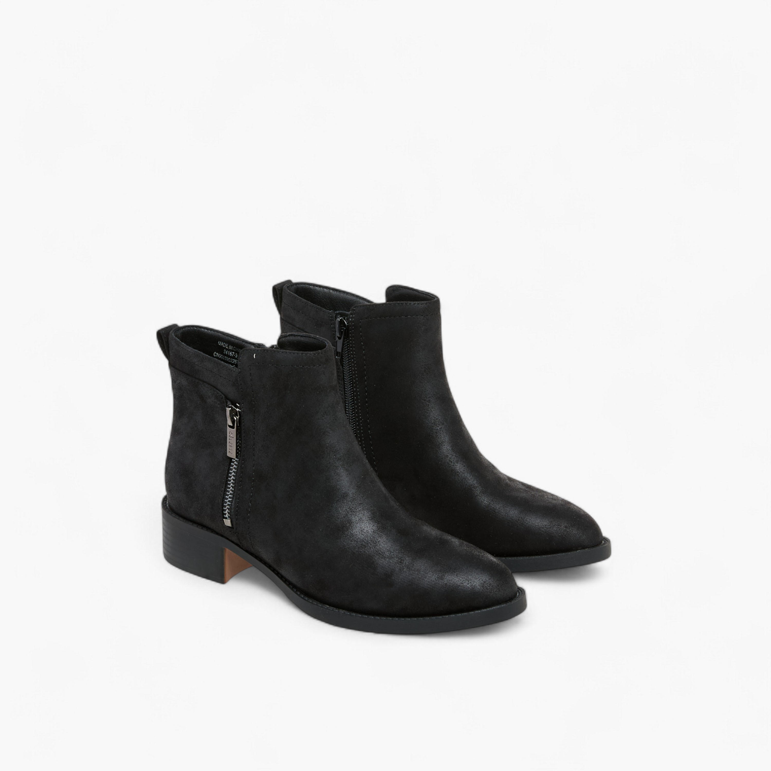 بوت بطول الكاحل سادة بسحاب إغلاق للنساء من سيليست-women-shoes-boots-image-1