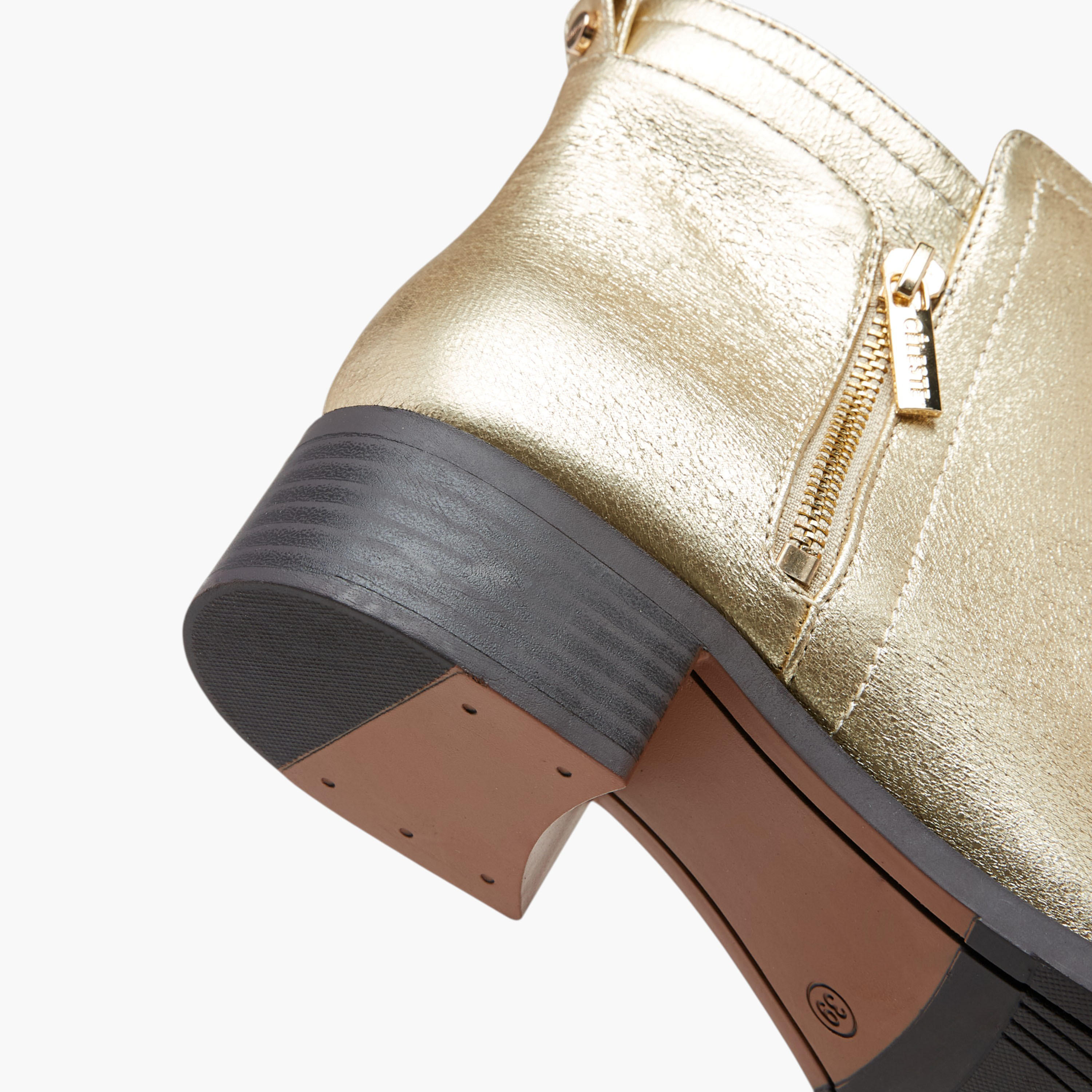 Celeste Women's Metallic Ankle Boots with Zip Closure-women-shoes-boots-image-5