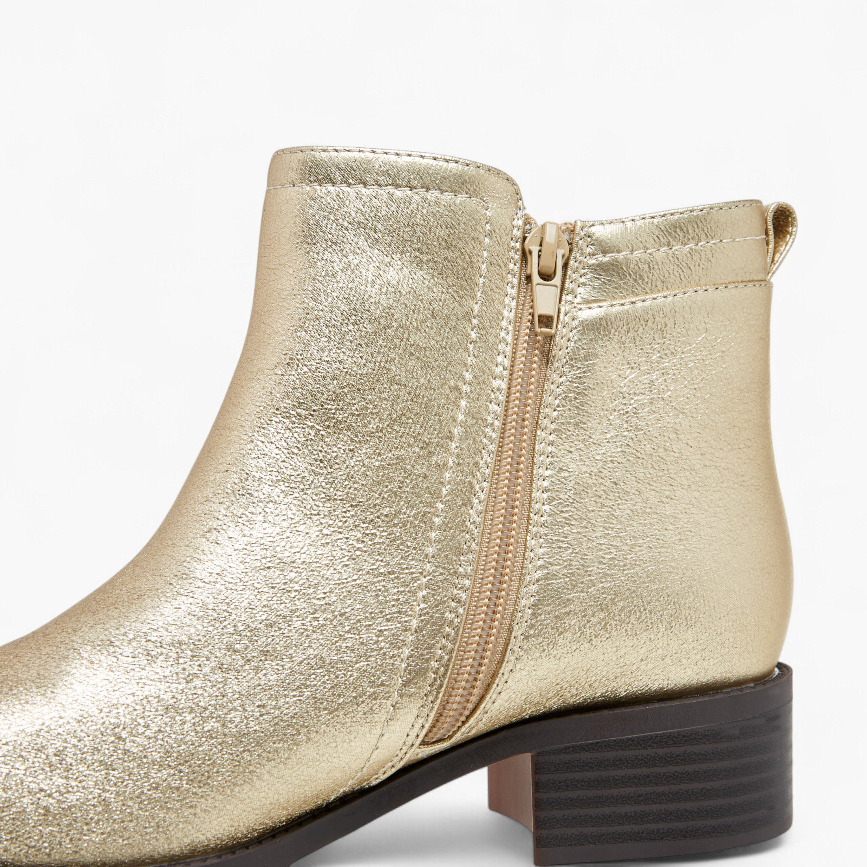 Celeste Women's Metallic Ankle Boots with Zip Closure-women-shoes-boots-image-6