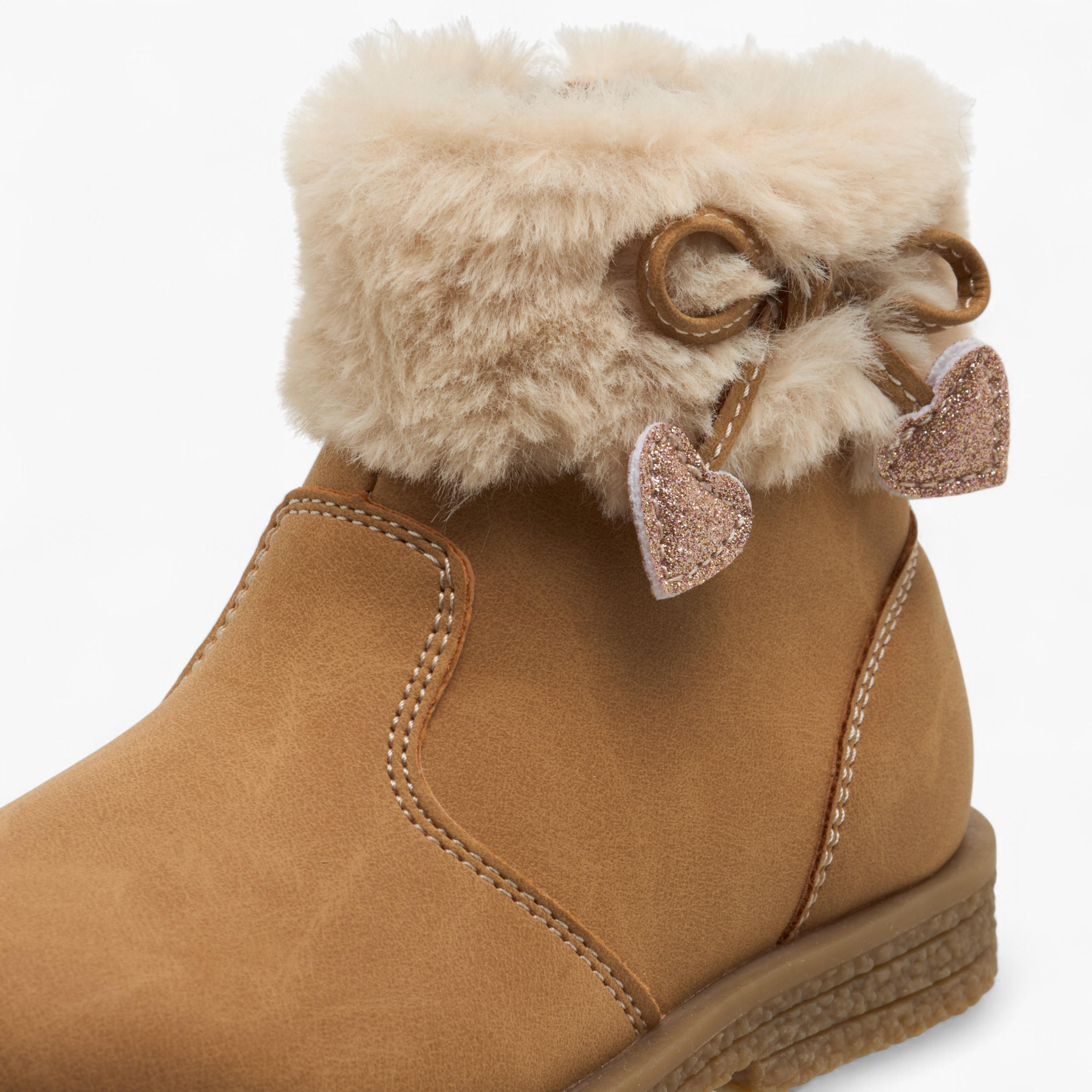 بوت طول الكاحل بزينة فرو للبنات من فلورا بيلا-girls-shoes-boots-image-4