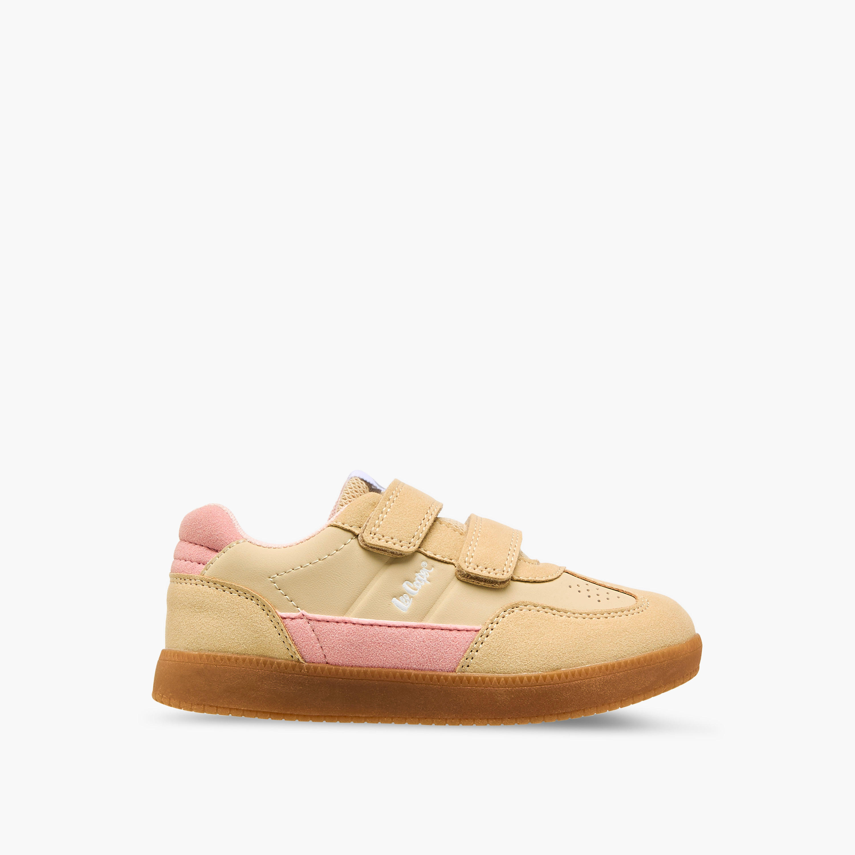 Lee Cooper Girls' Colourblock Sneakers with Hook and Loop Closure-girls-shoes-sneakers-image-3