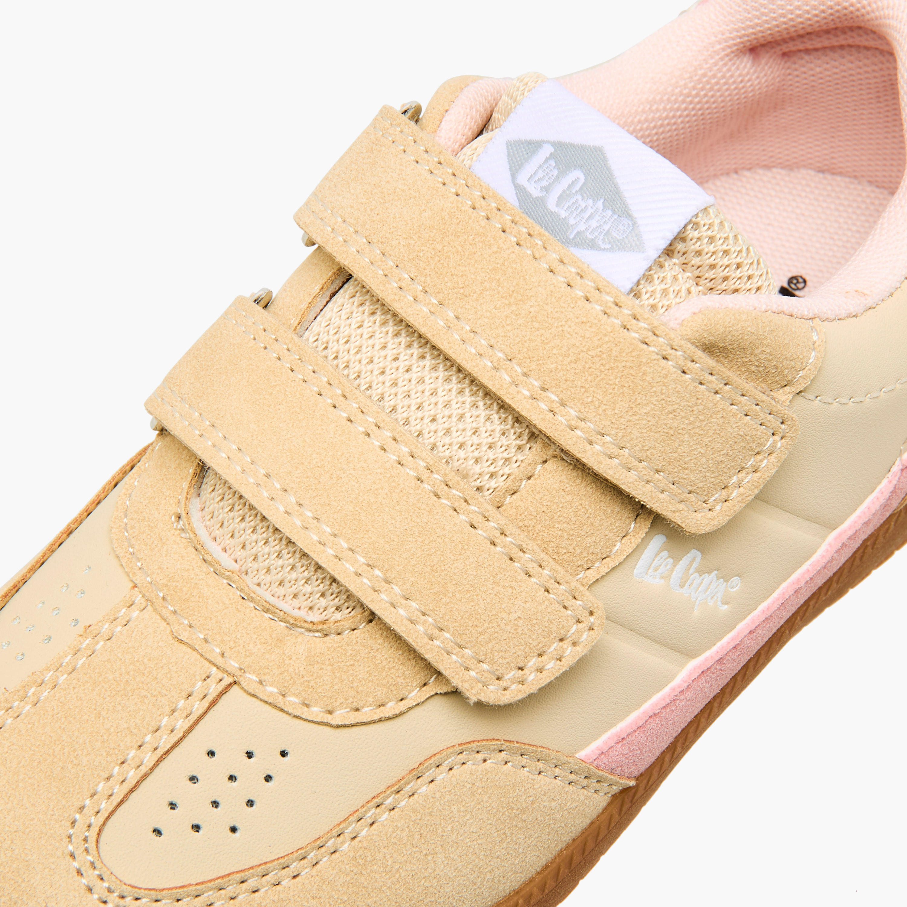 Lee Cooper Girls' Colourblock Sneakers with Hook and Loop Closure-girls-shoes-sneakers-image-4