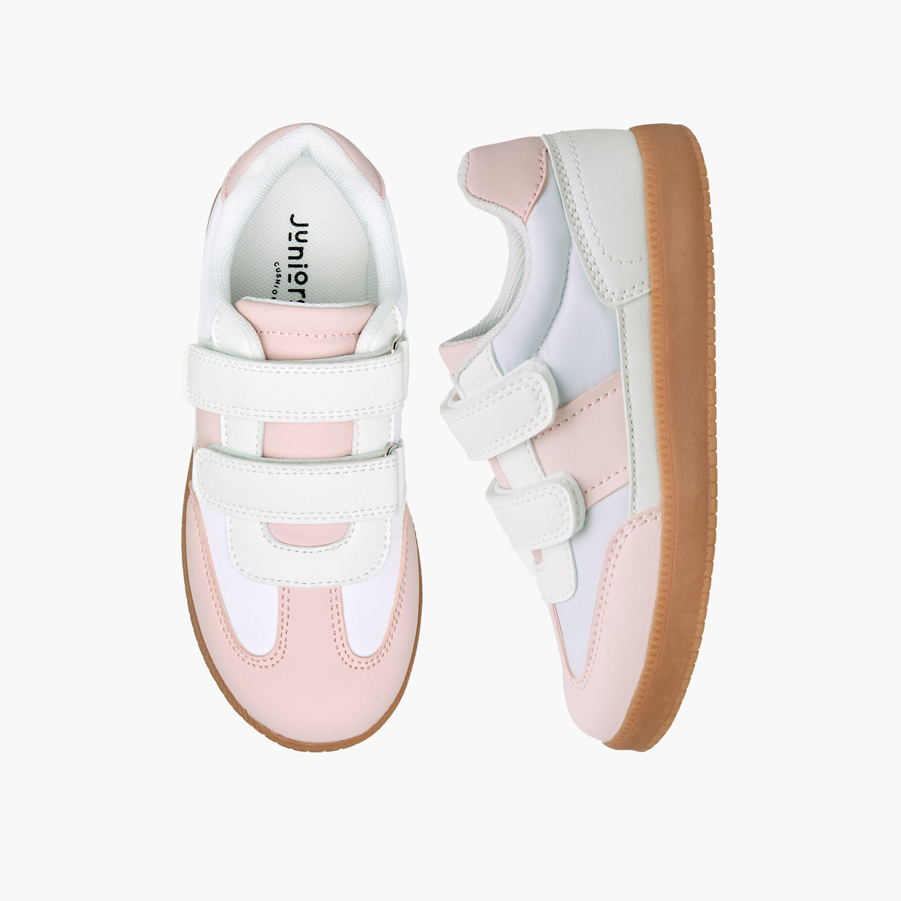 Juniors Girls Colourblock Hook & Loop Sneakers-girls-shoes-sneakers-image-1