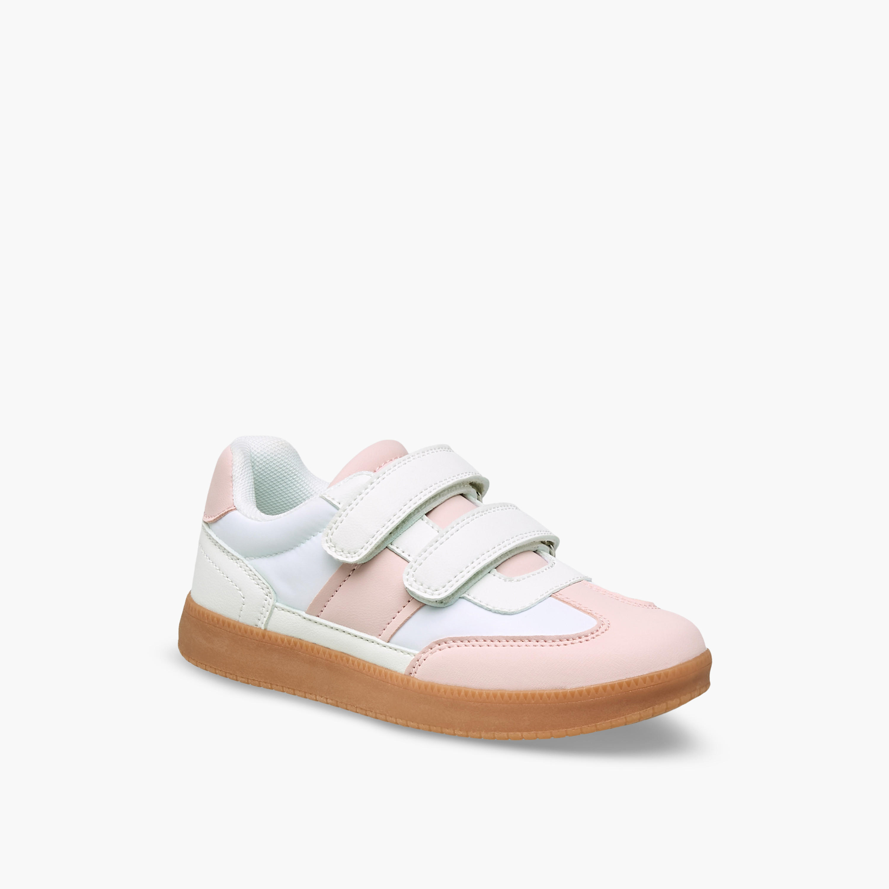 Juniors Girls Colourblock Hook & Loop Sneakers-girls-shoes-sneakers-image-2
