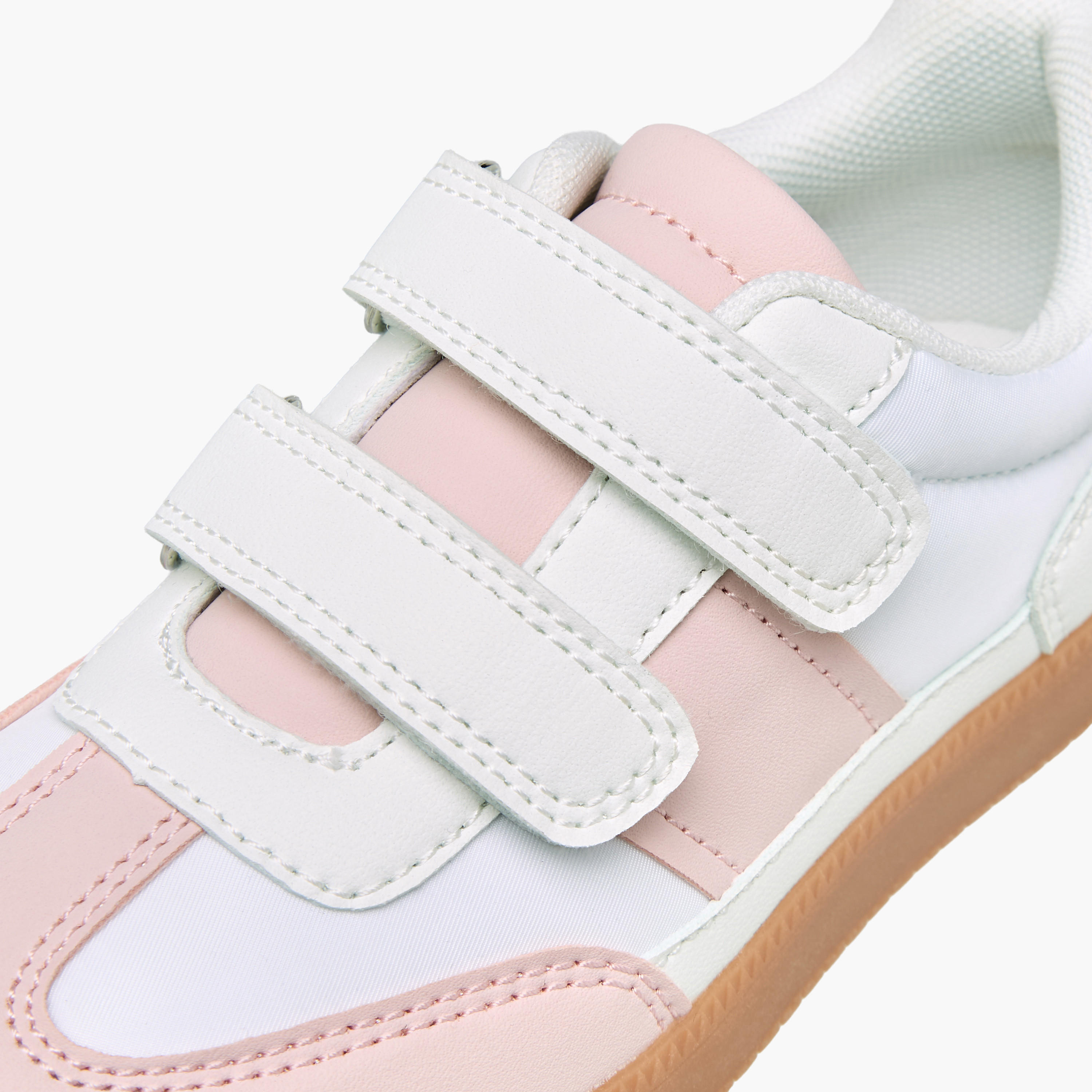 Juniors Girls Colourblock Hook & Loop Sneakers-girls-shoes-sneakers-image-4