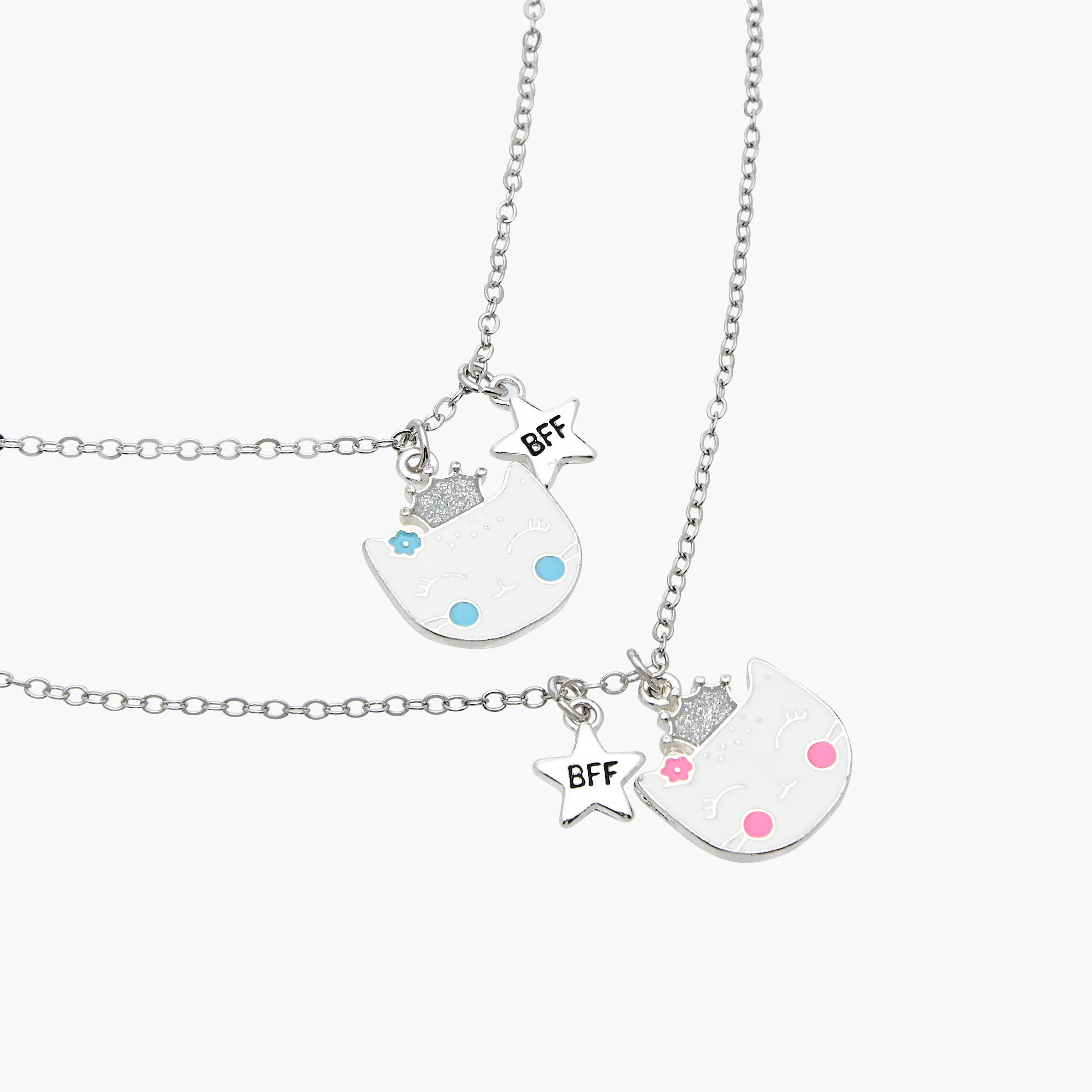 Flora Bella Cat Pendant BFF Necklace - Set of 2-girls-accessories-jewellery-image-4