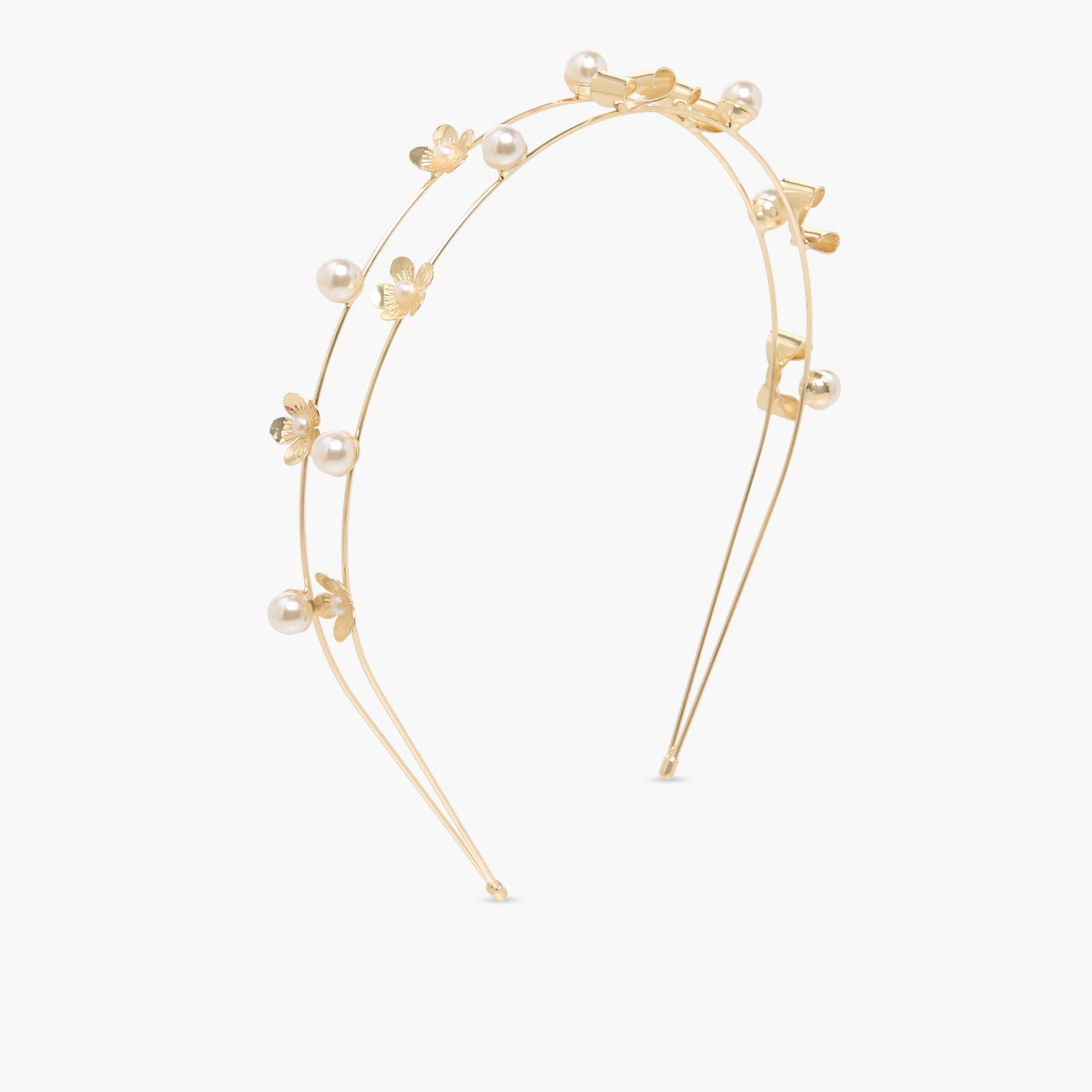 طوق شعر بزخارف زهور ولؤلؤ من فلورا بيلا-girls-accessories-hairaccessories-image-1