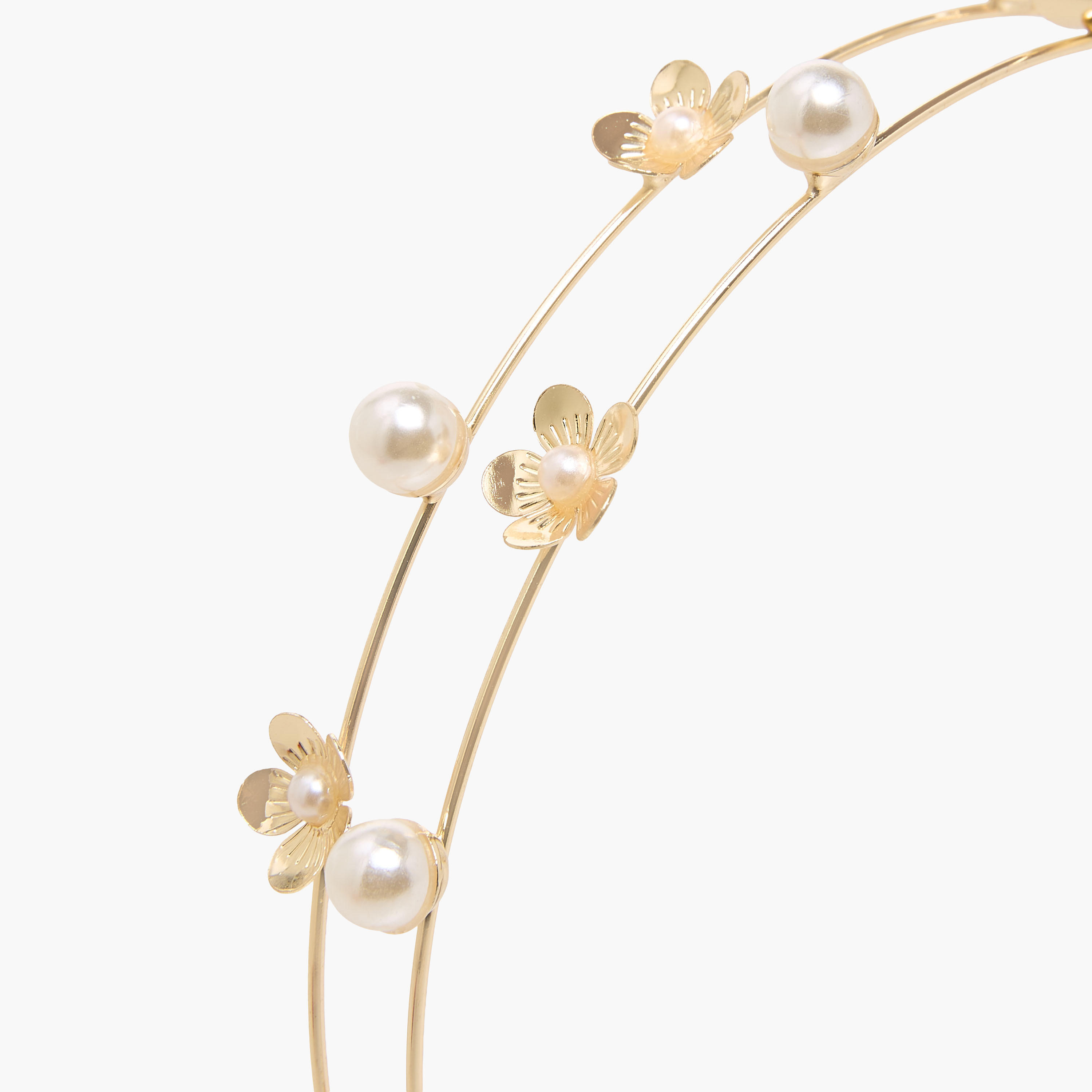 طوق شعر بزخارف زهور ولؤلؤ من فلورا بيلا-girls-accessories-hairaccessories-image-3