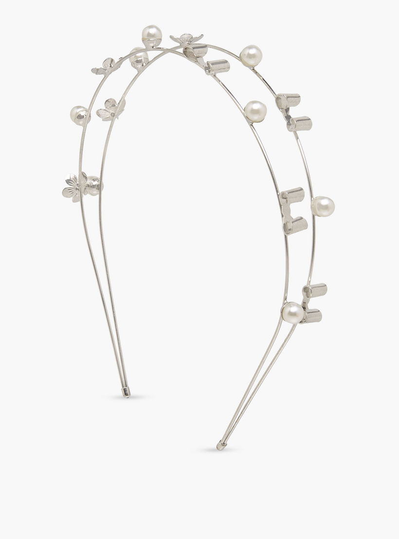 Flora Bella Hairband with Floral Pearl Accent-girls-accessories-hairaccessories-image-2