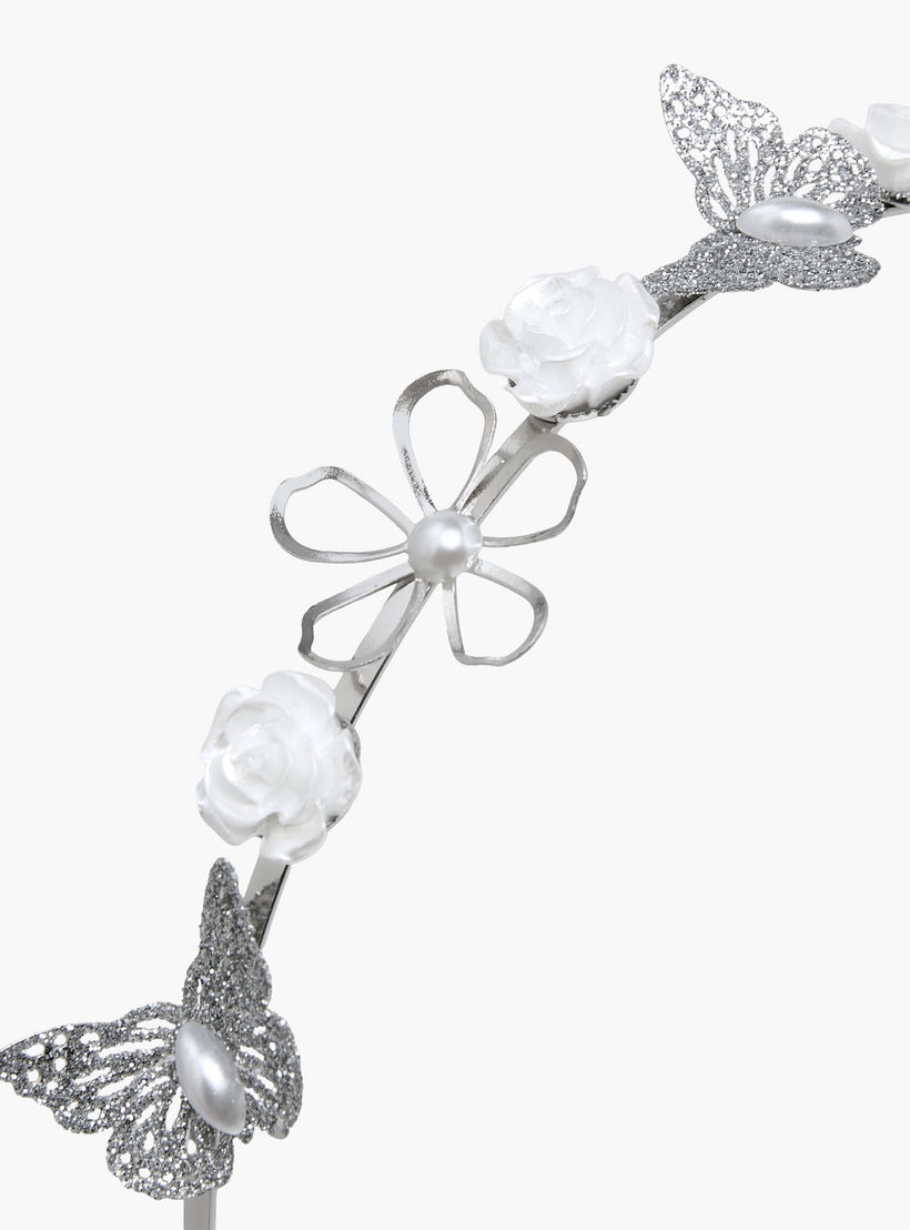 شريطة ومشابك شعر مزينة من فلورا بيلا - عبوة 4 قطع-girls-accessories-hairaccessories-image-4