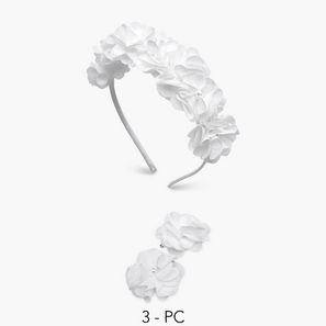 شريطة شعر مع مشابك من فلورا بيلا - طقم 3 قطع-girls-accessories-hairaccessories-image-1