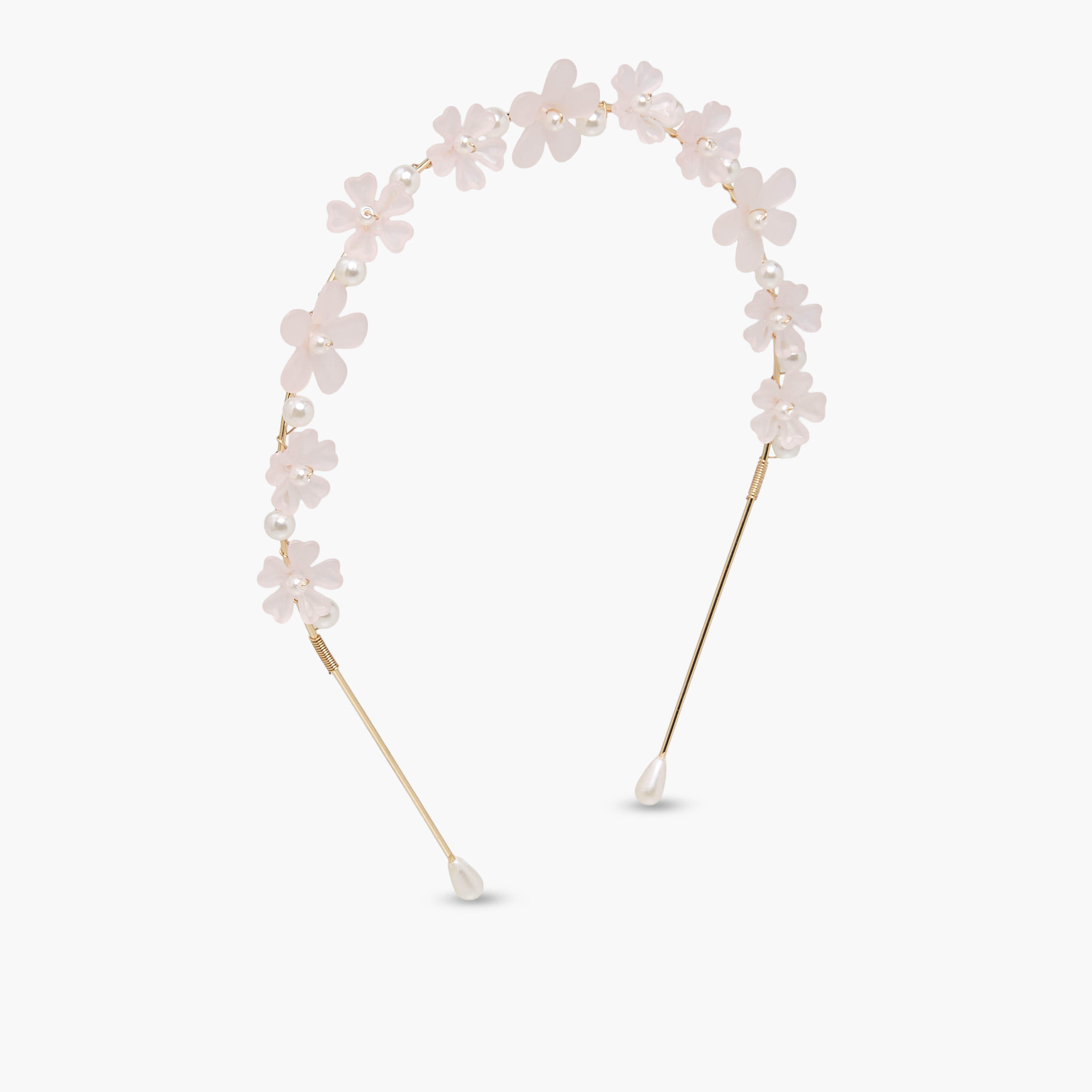 طوق ومشابك شعر بتزيينات زهرية من فلورا بيلا - مجموعة من 3 قطع-girls-accessories-hairaccessories-image-2