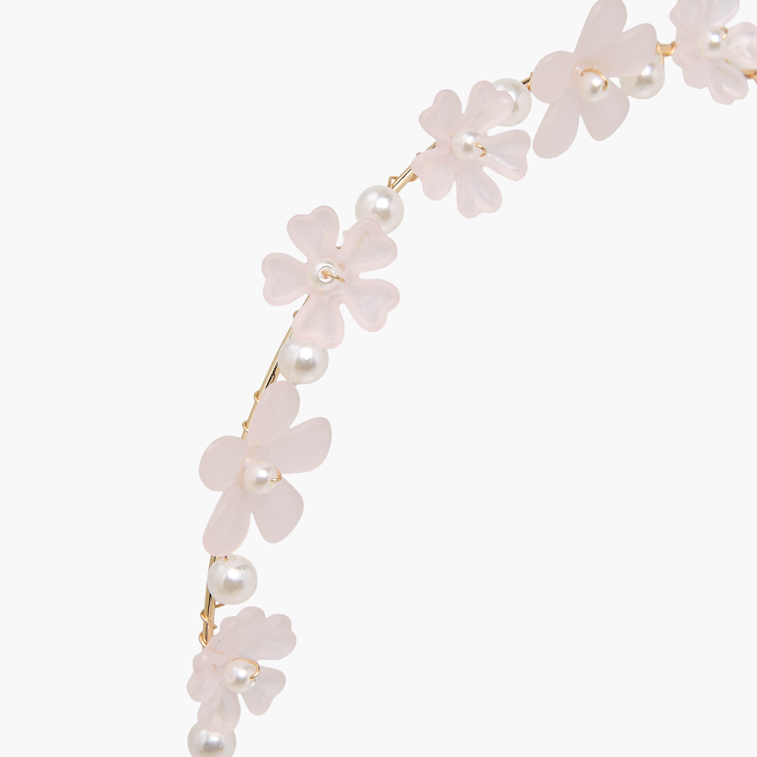طوق ومشابك شعر بتزيينات زهرية من فلورا بيلا - مجموعة من 3 قطع-girls-accessories-hairaccessories-image-4