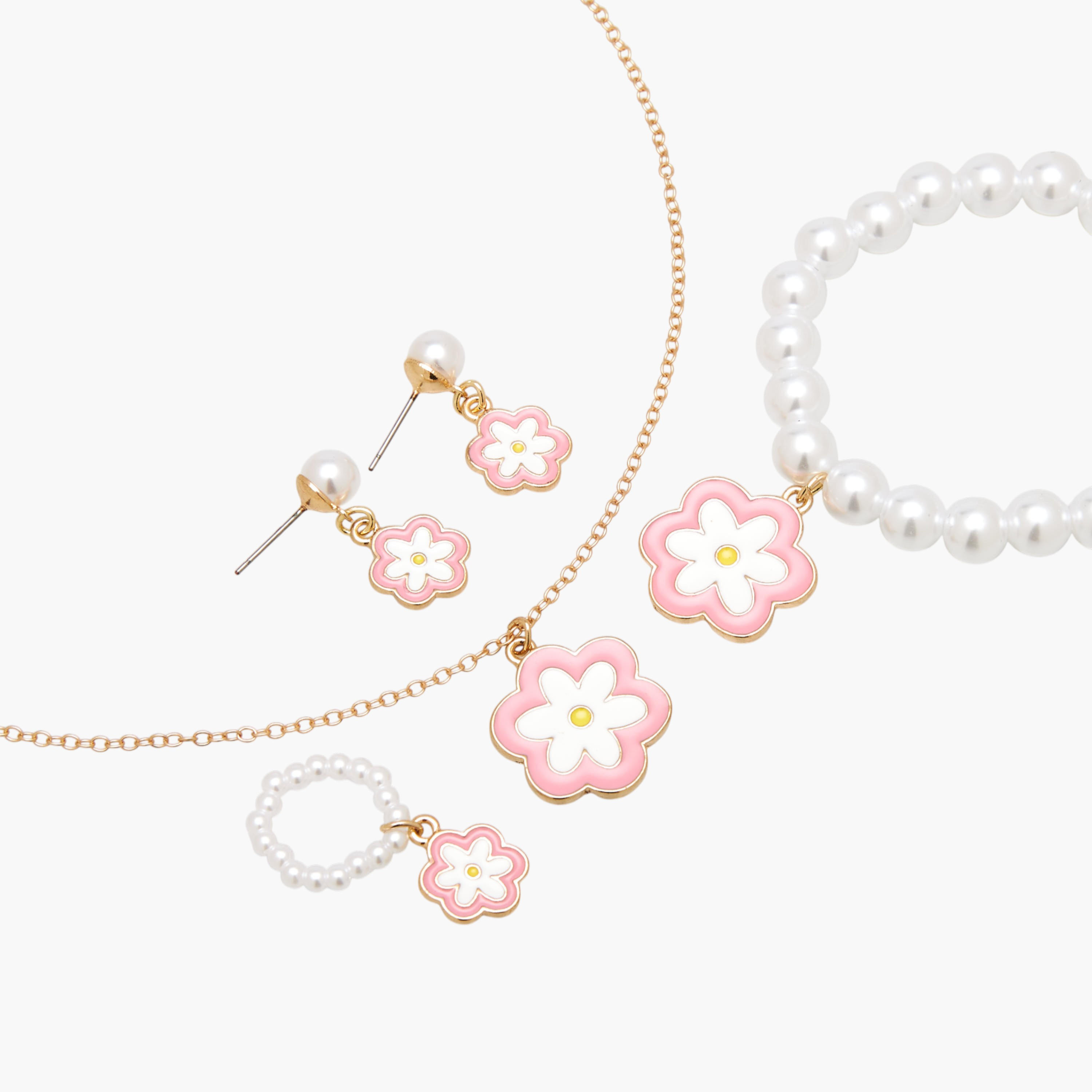 طقم مجوهرات بدلاية على شكل زهرة من فلورا بيلا-girls-accessories-jewellery-image-4